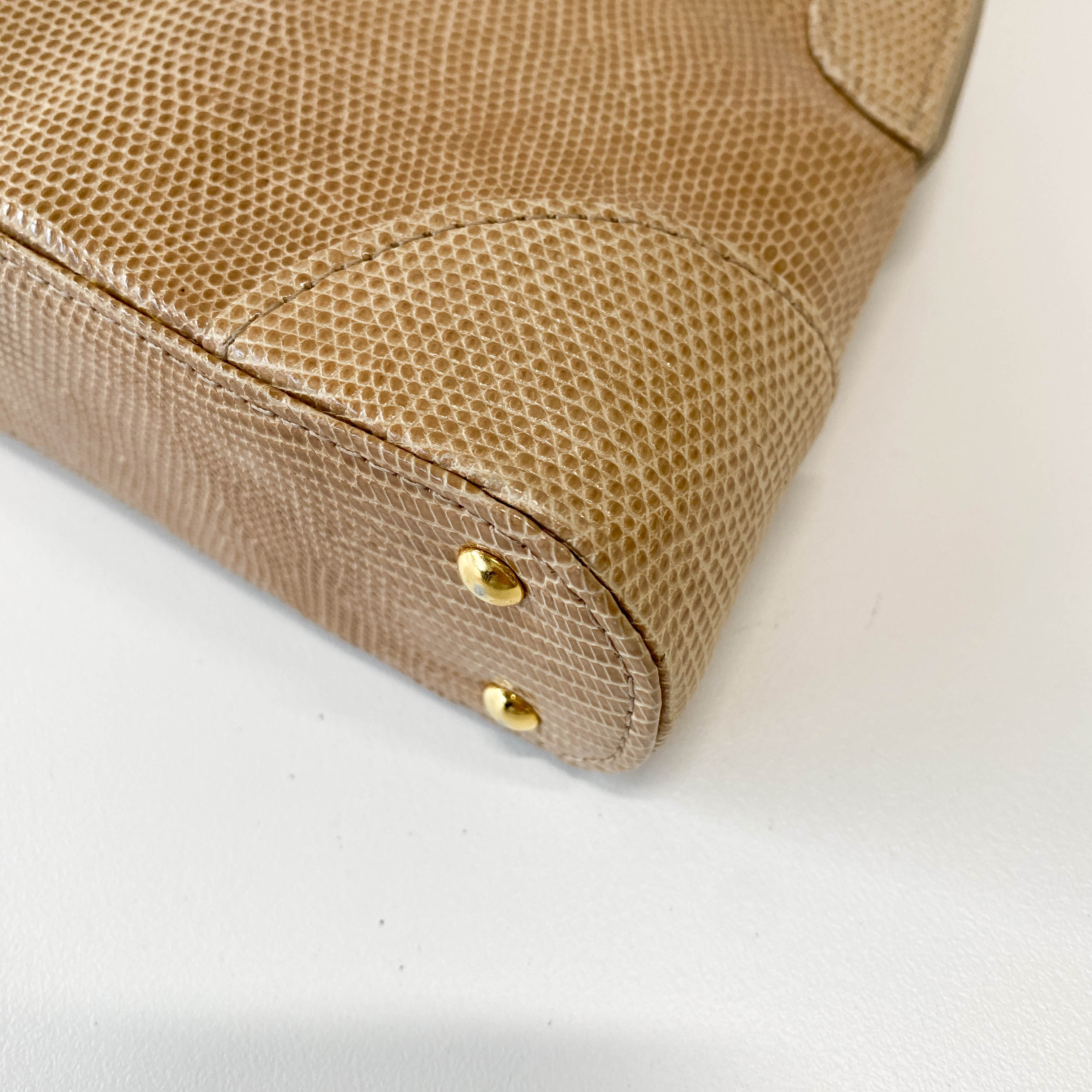 Beige Leather Mini Bag