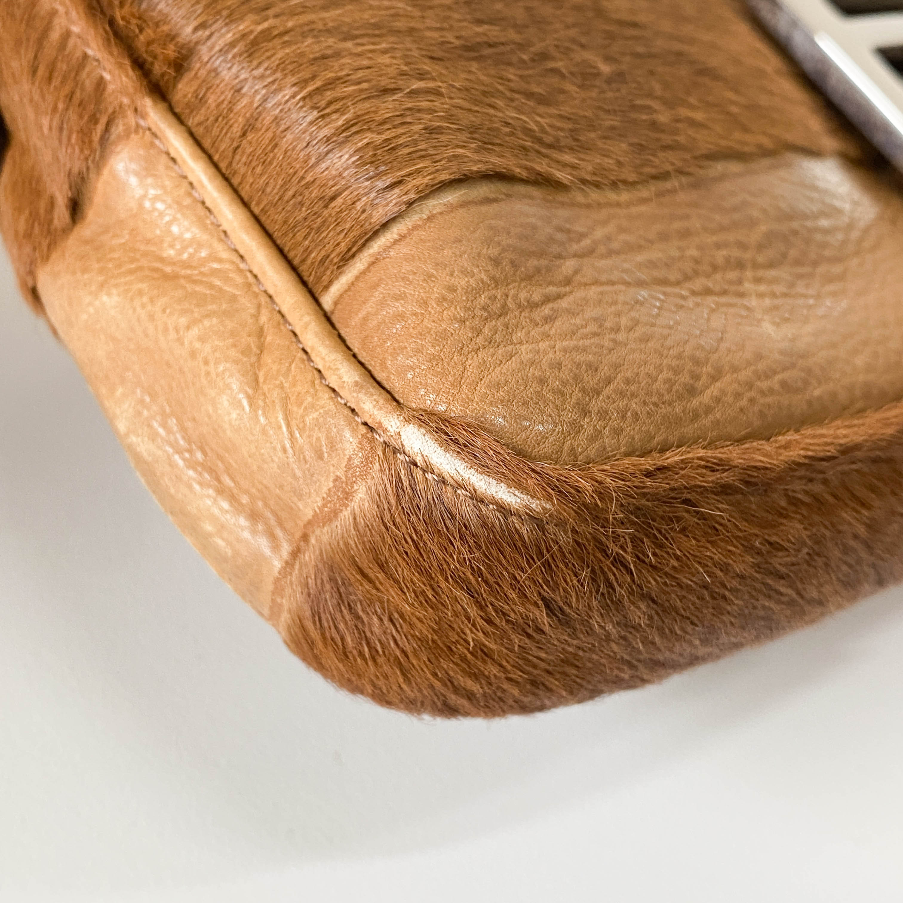 Baguette Brown Pony Hair Shoulder Bag