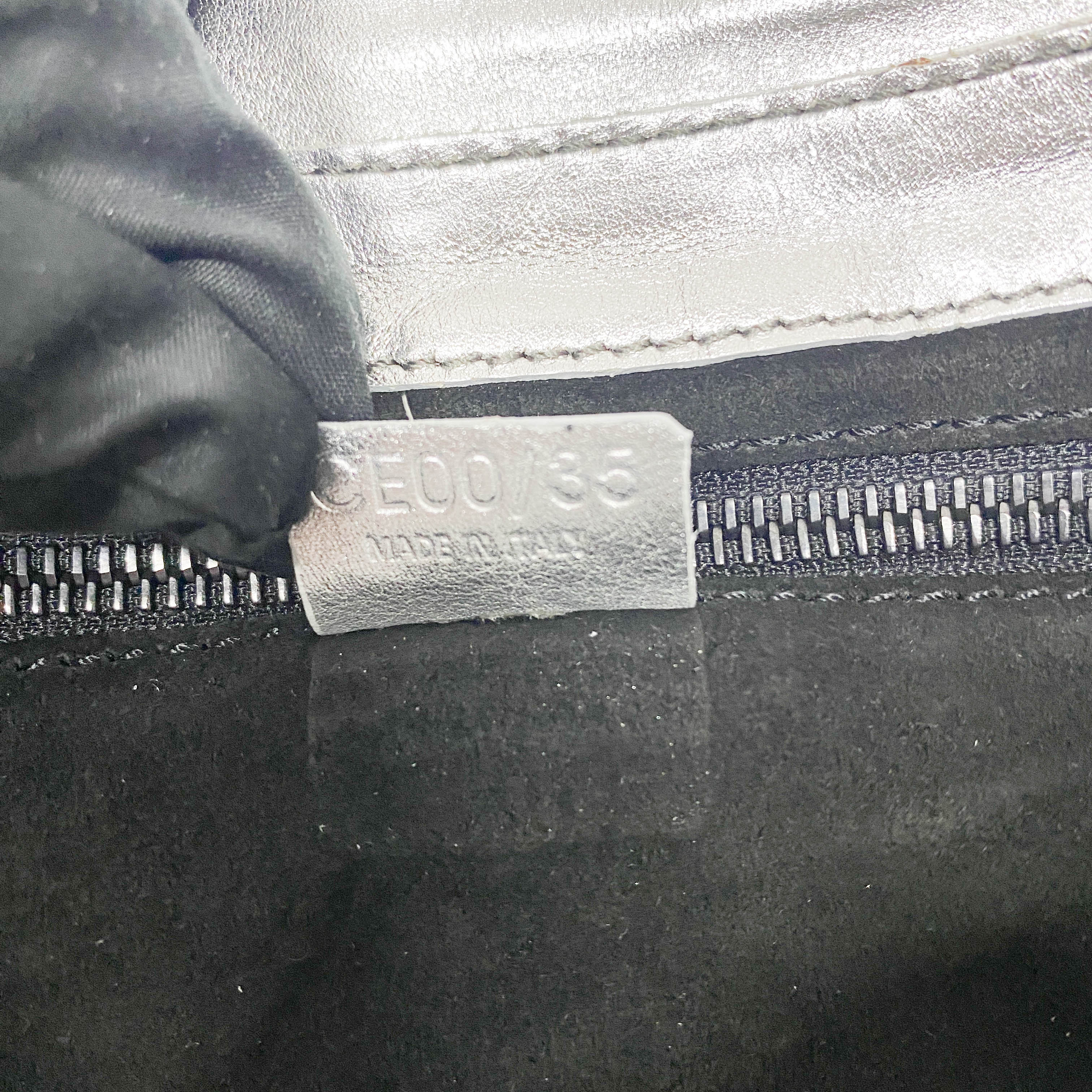 Silver Leather Shoulder Bag