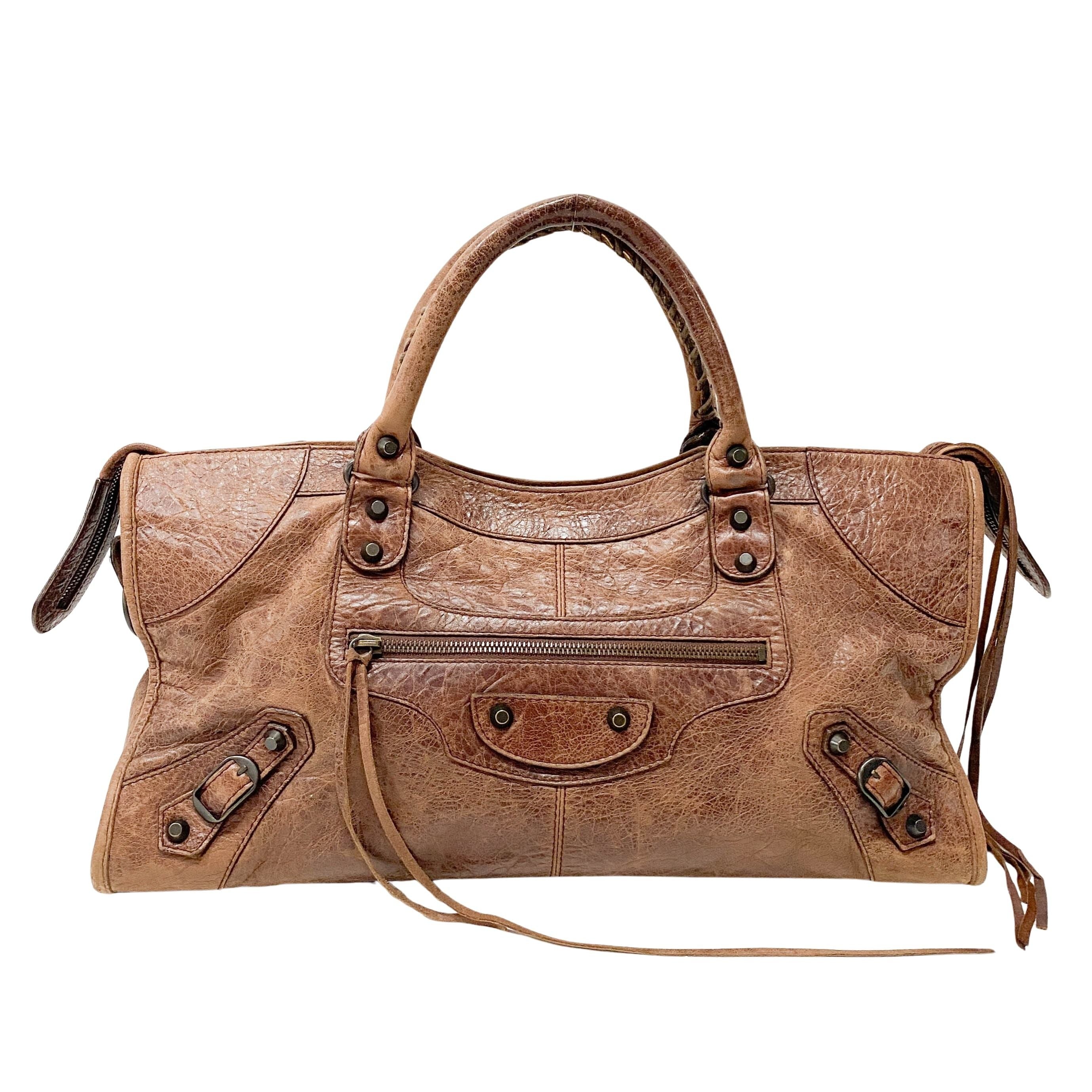 The First Brown Leather Shoulder Bag