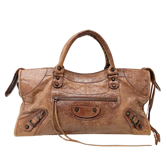 The First Brown Leather Shoulder Bag