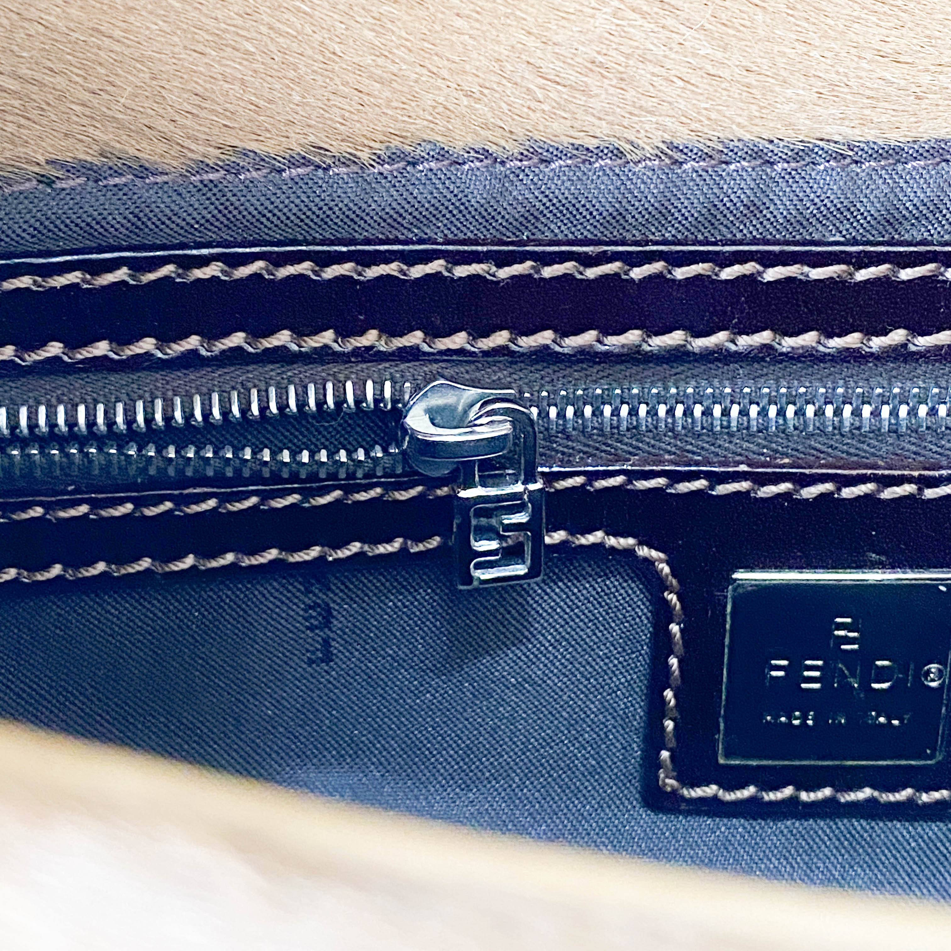 Baguette Brown Pony Hair Shoulder Bag