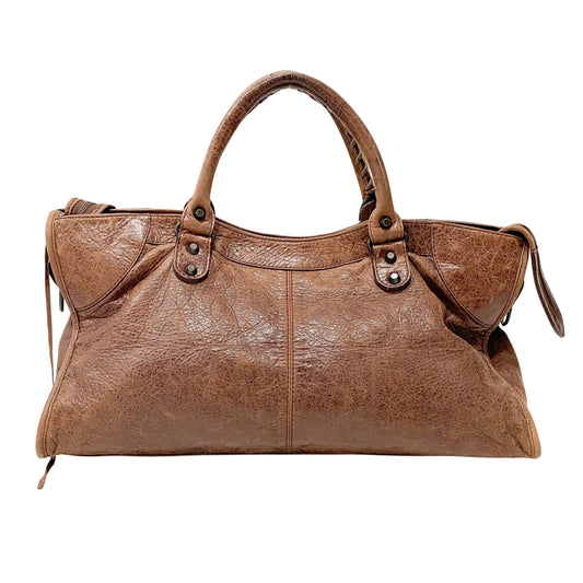 The First Brown Leather Shoulder Bag