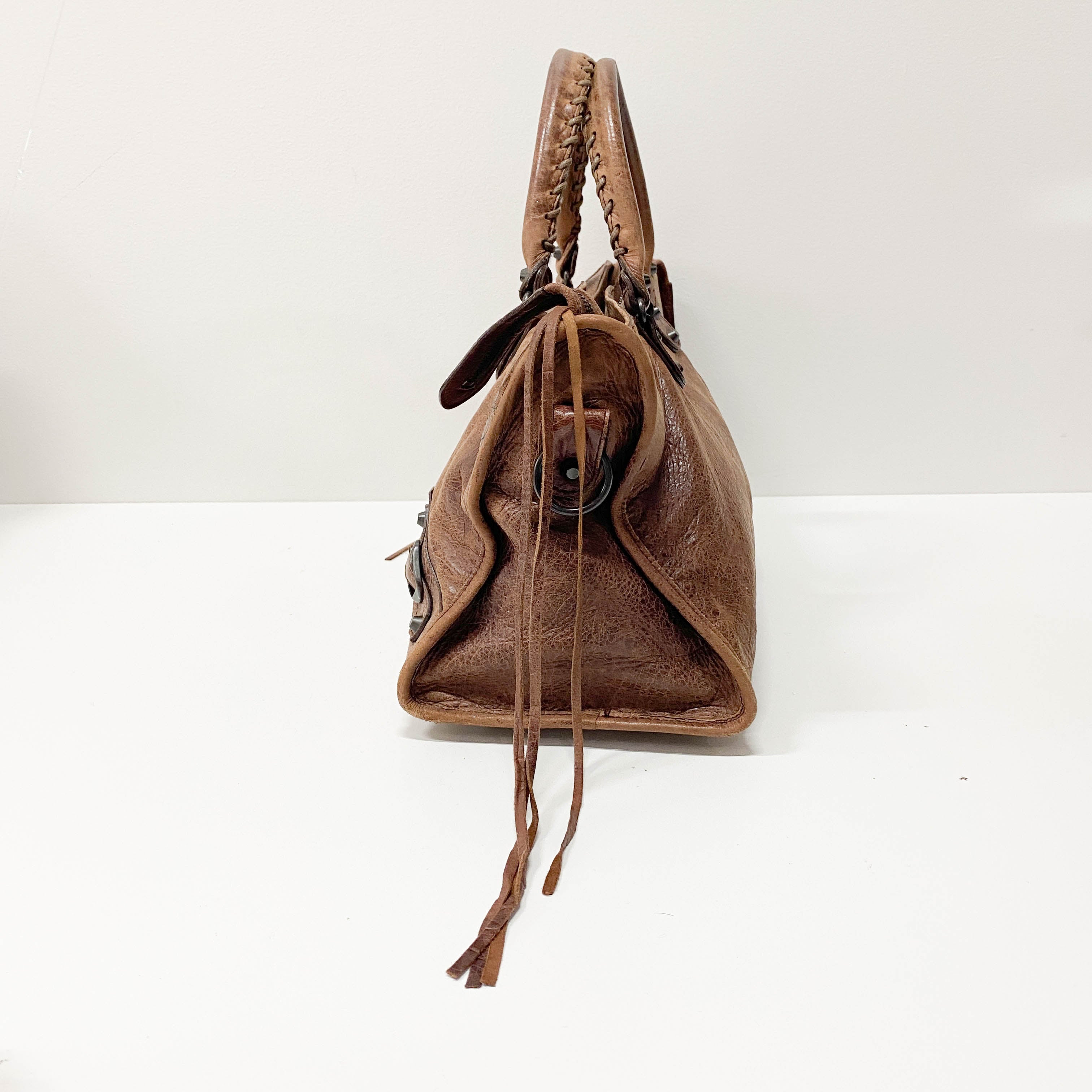 The First Brown Leather Shoulder Bag