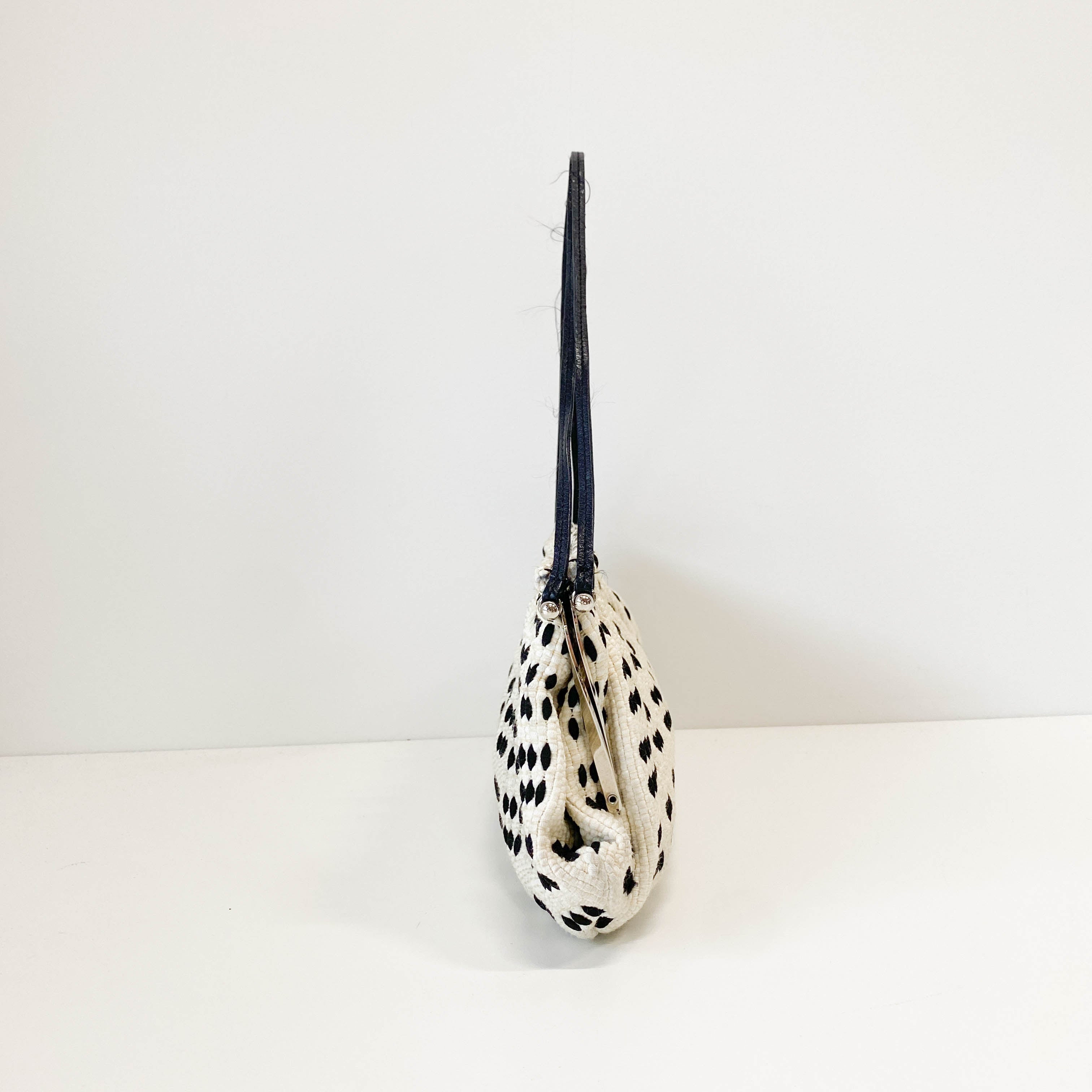 Black and White Kiss Lock Purse