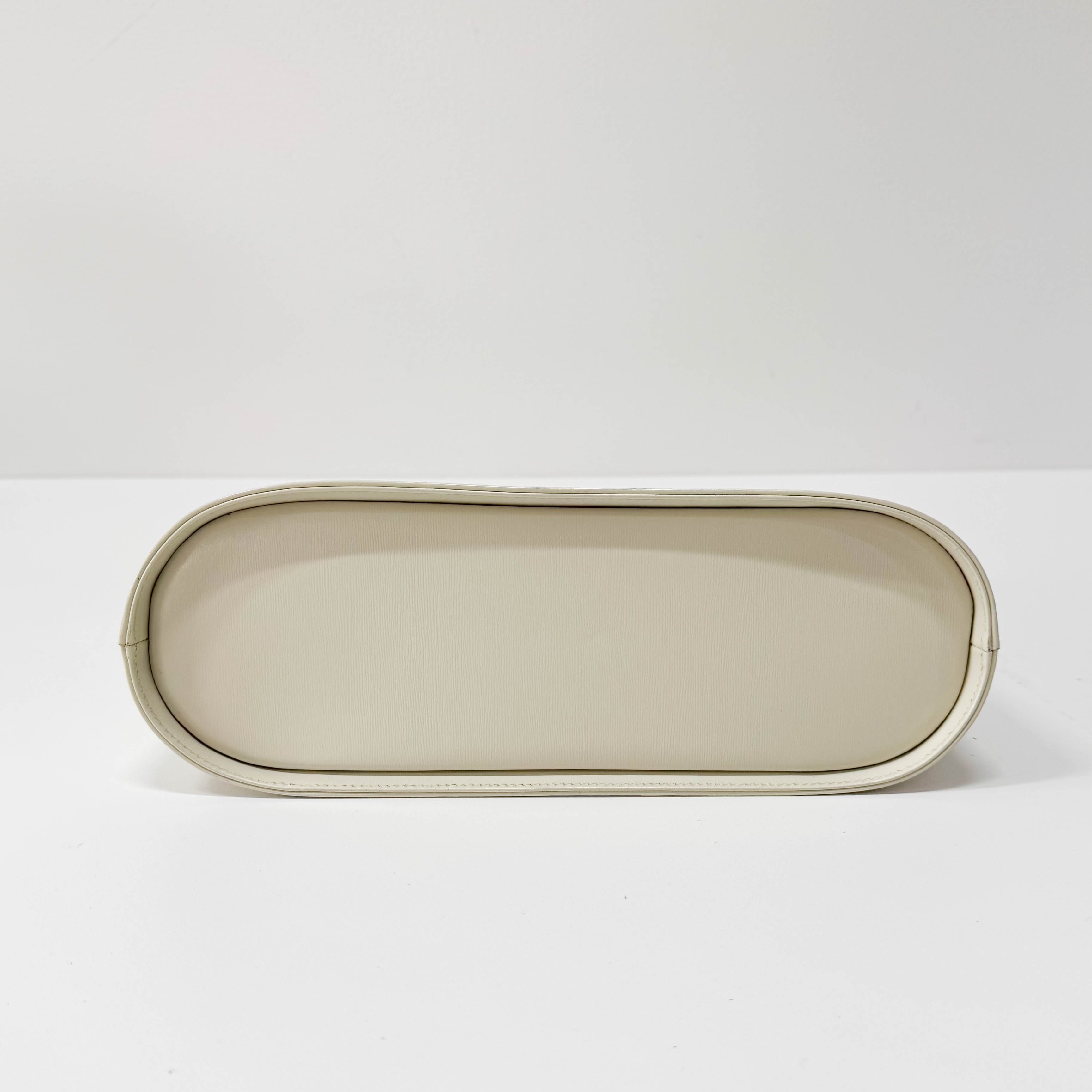 Vintage White Leather Handbag