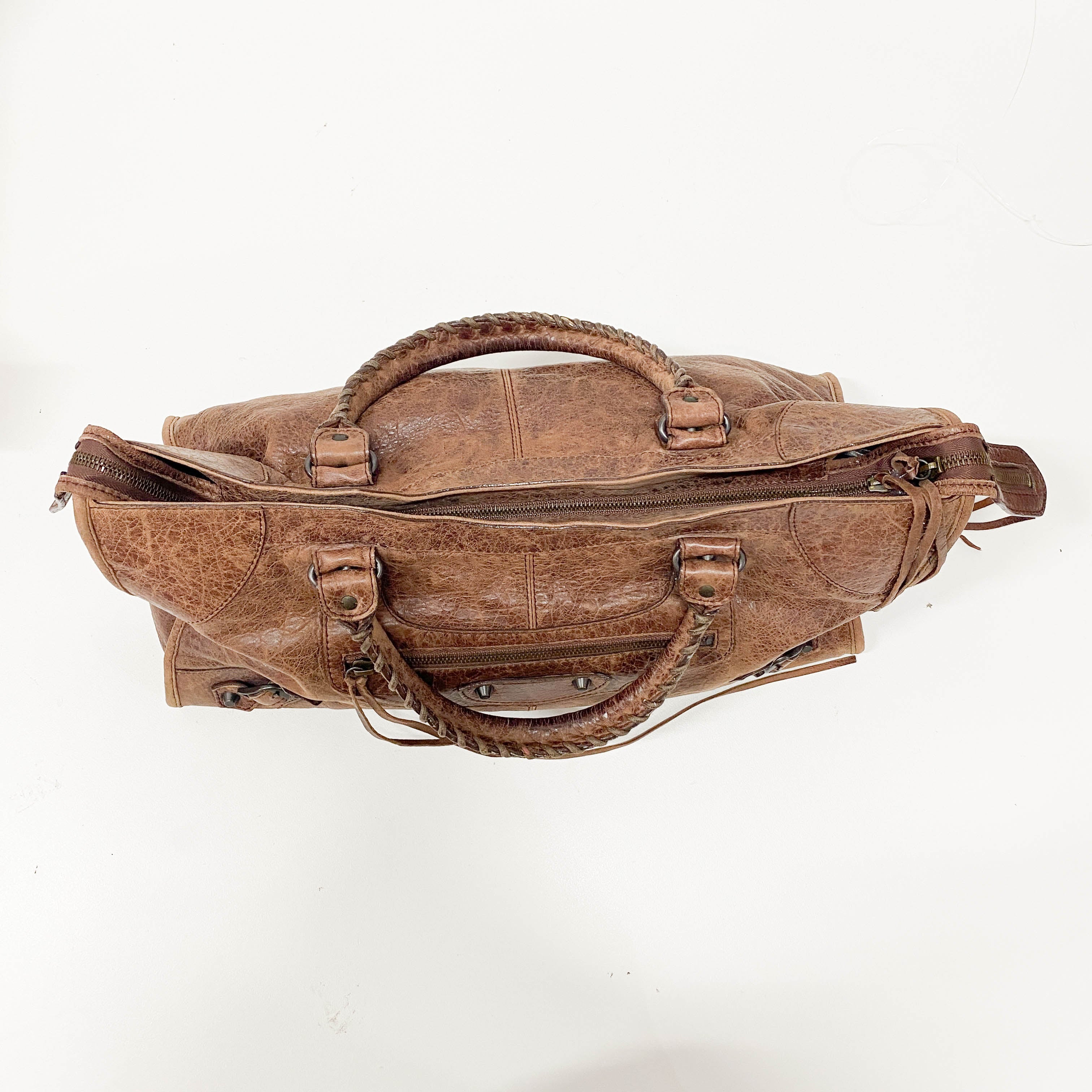 The First Brown Leather Shoulder Bag