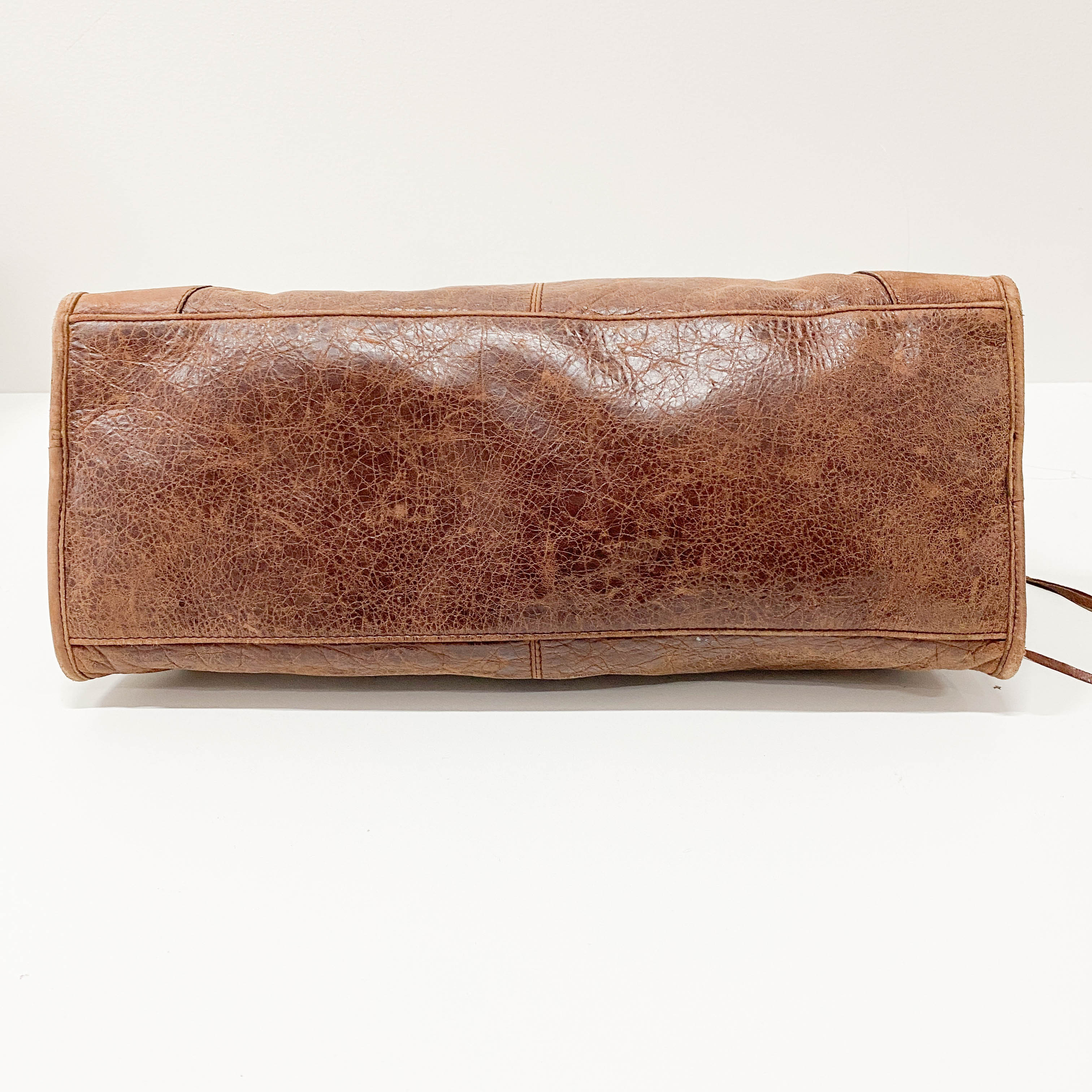 The First Brown Leather Shoulder Bag