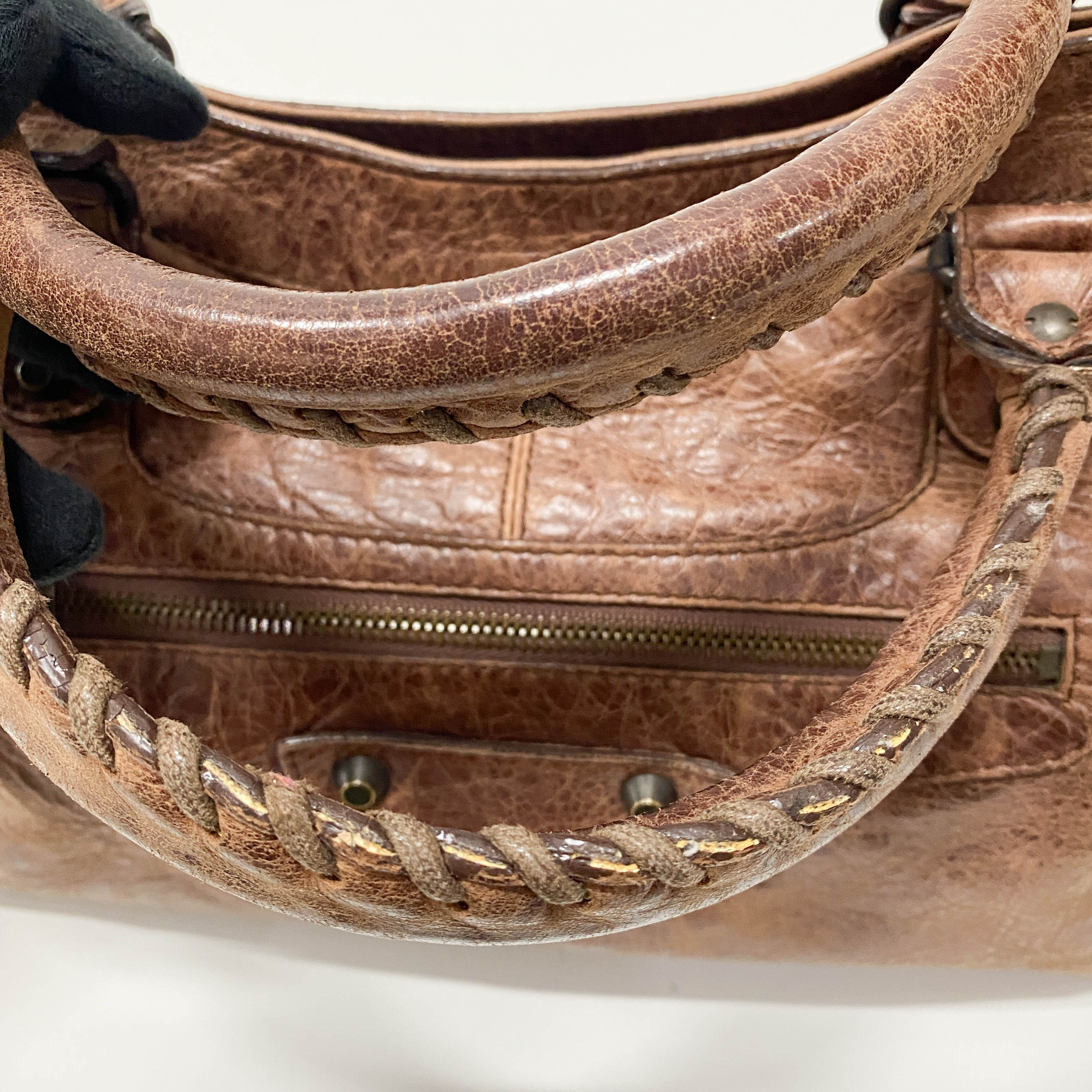 The First Brown Leather Shoulder Bag