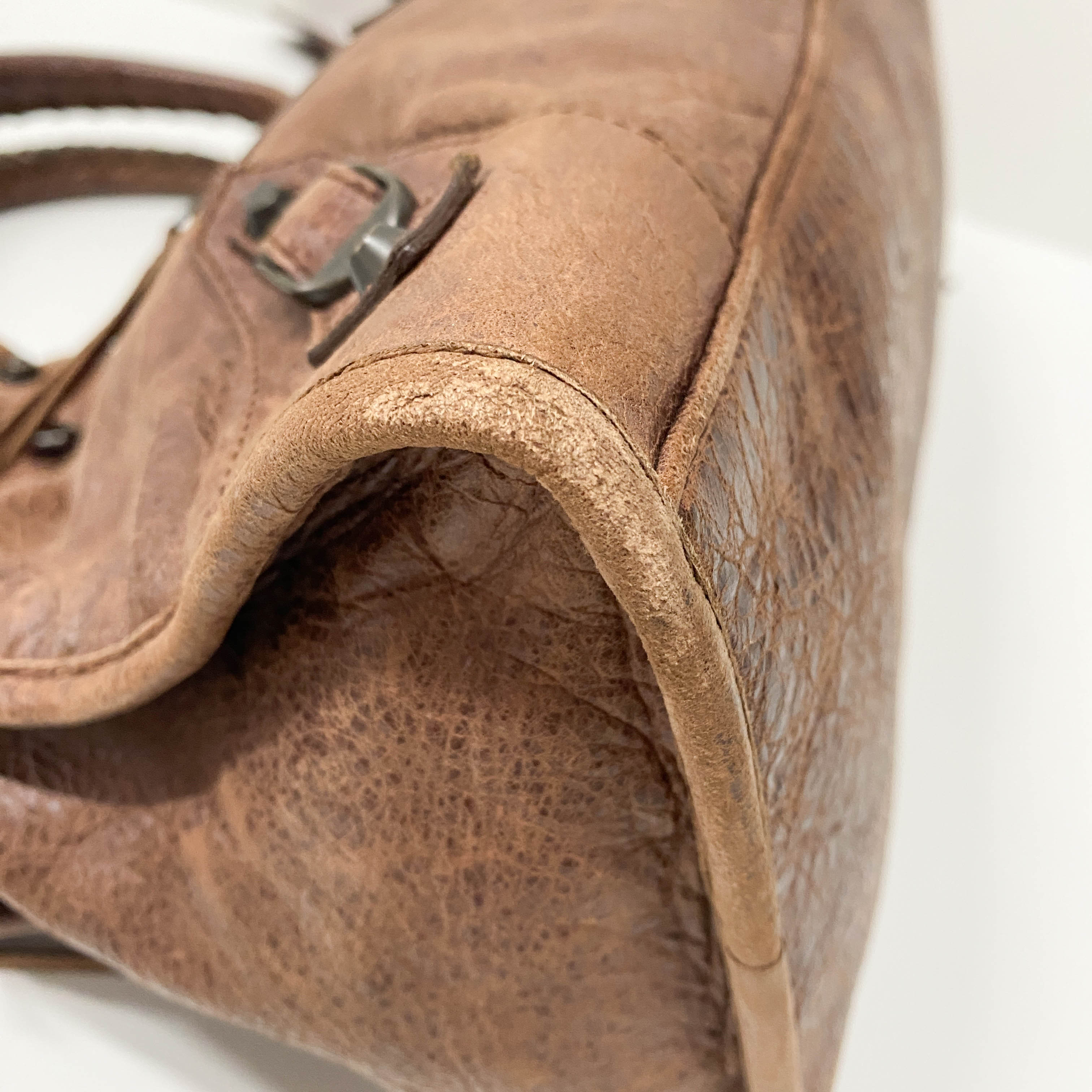 The First Brown Leather Shoulder Bag