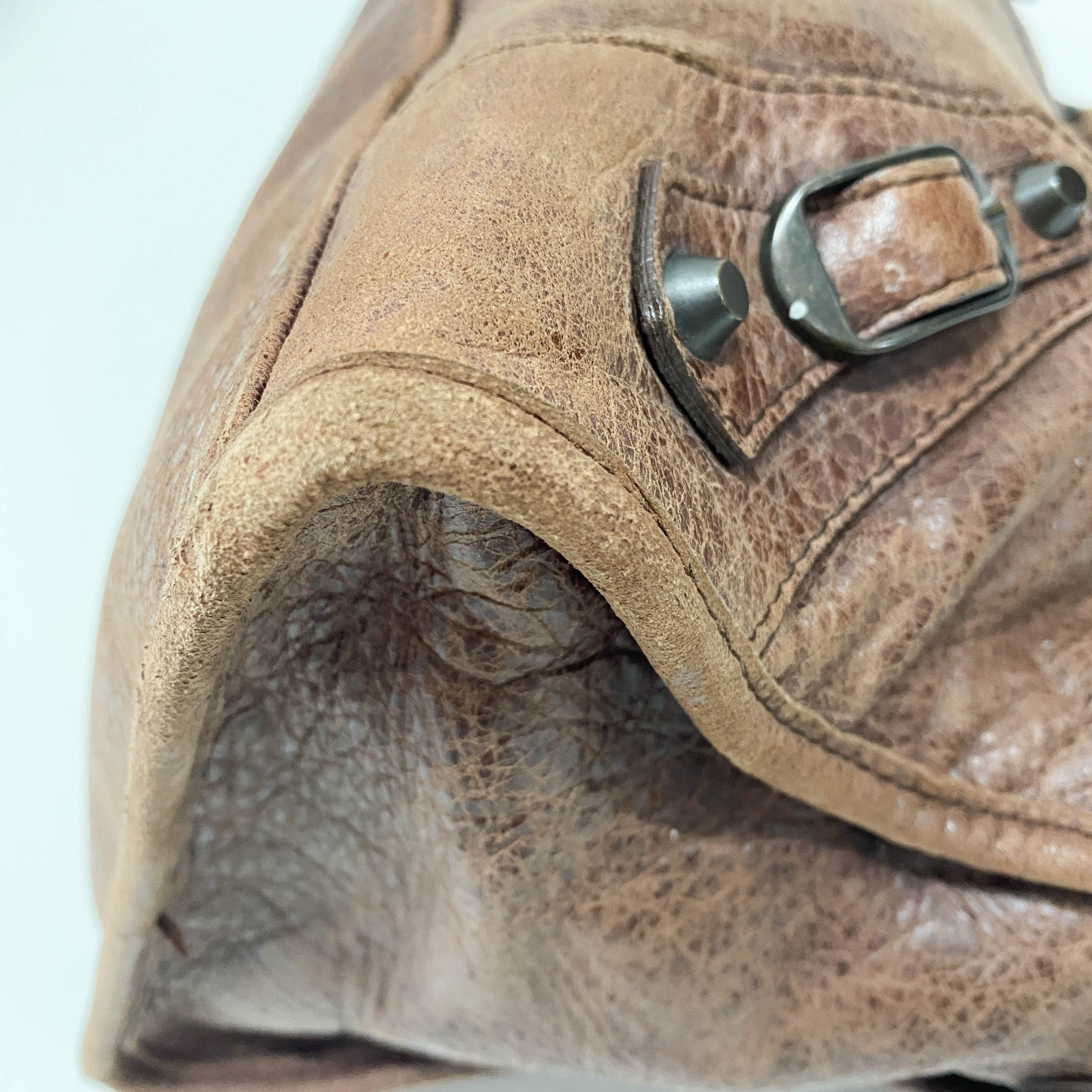 The First Brown Leather Shoulder Bag