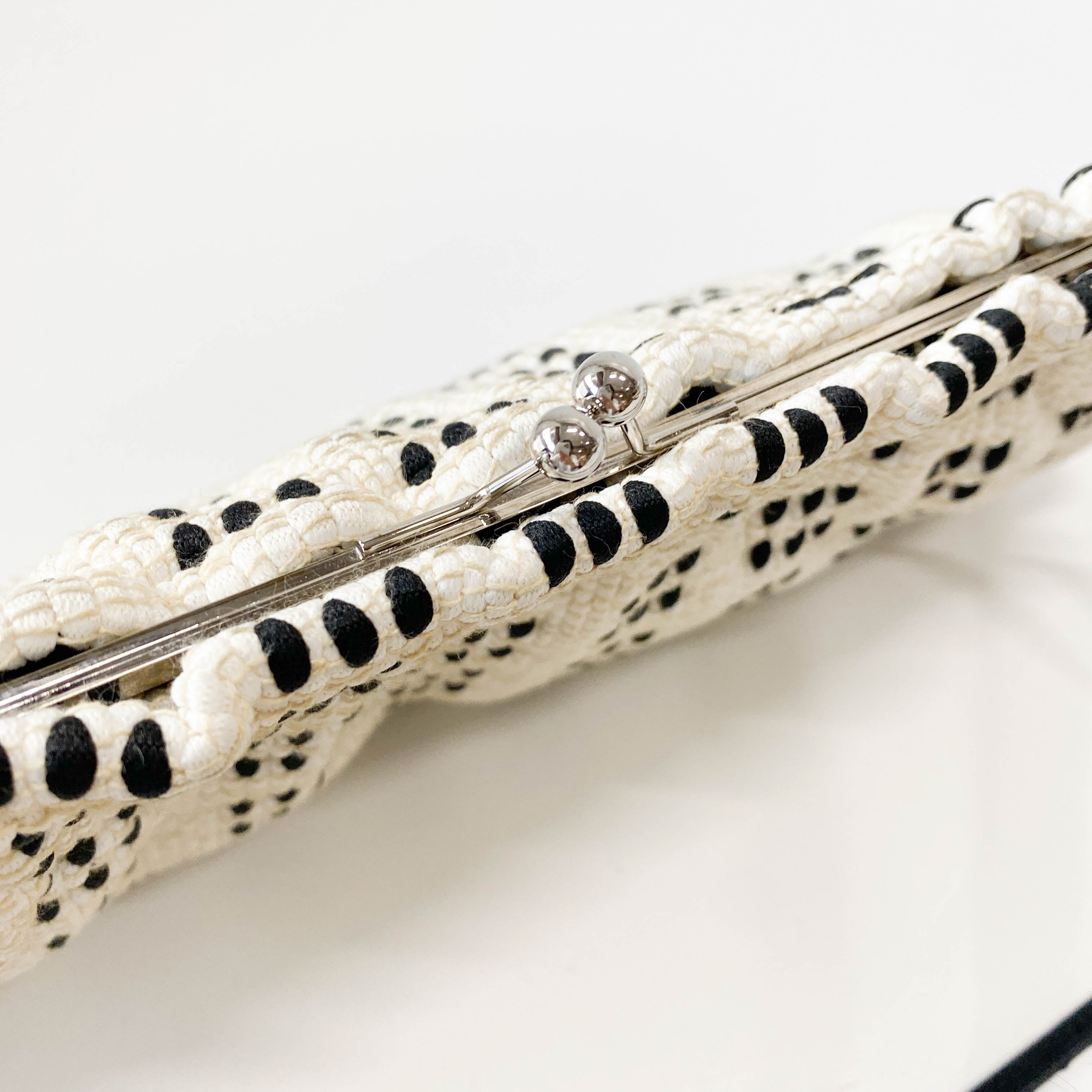 Black and White Kiss Lock Purse