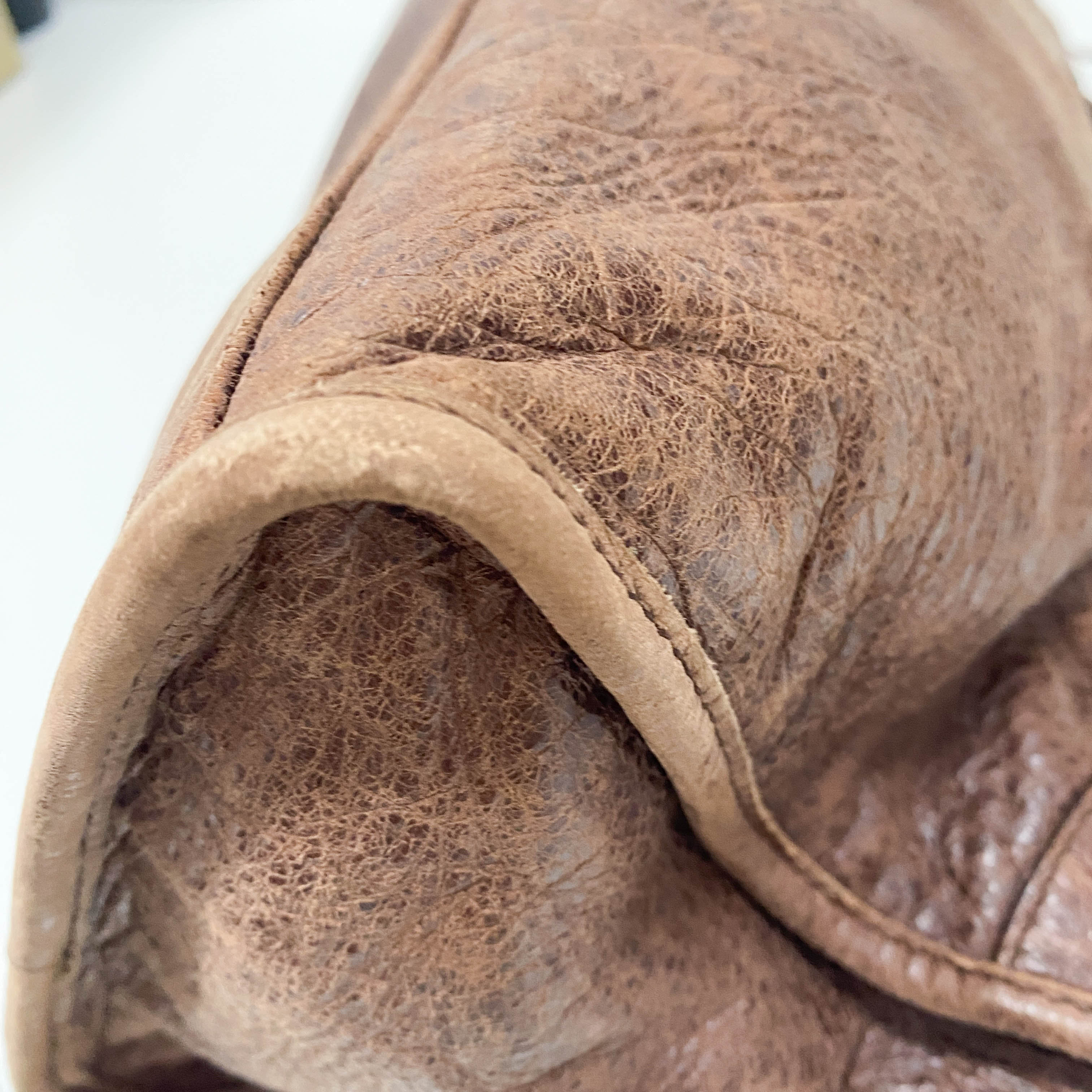 The First Brown Leather Shoulder Bag