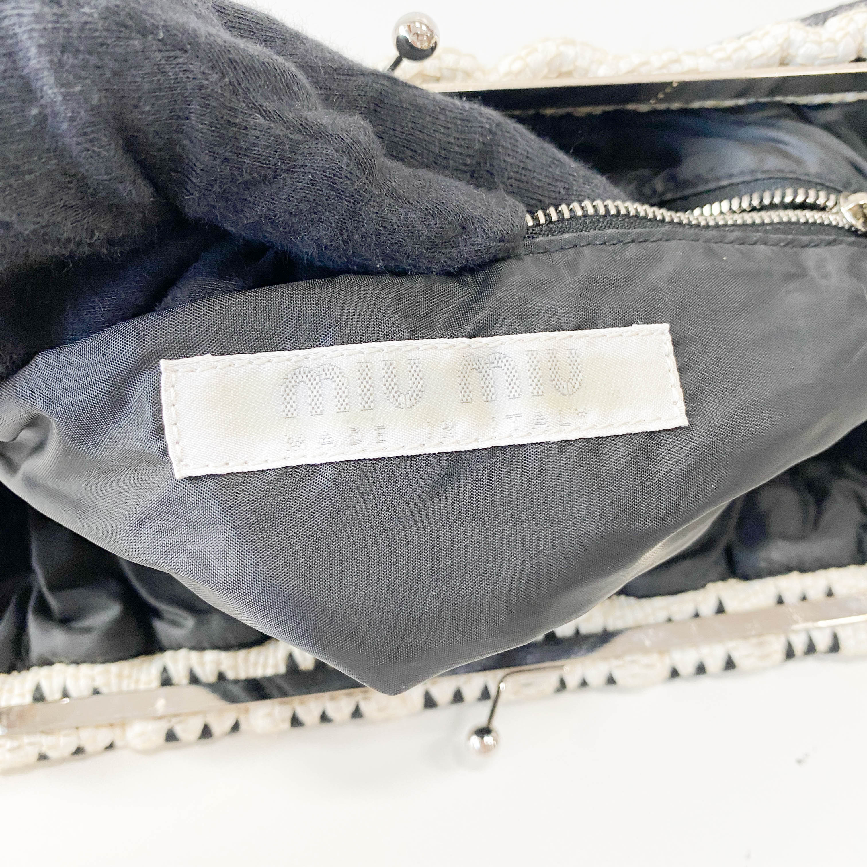 Black and White Kiss Lock Purse