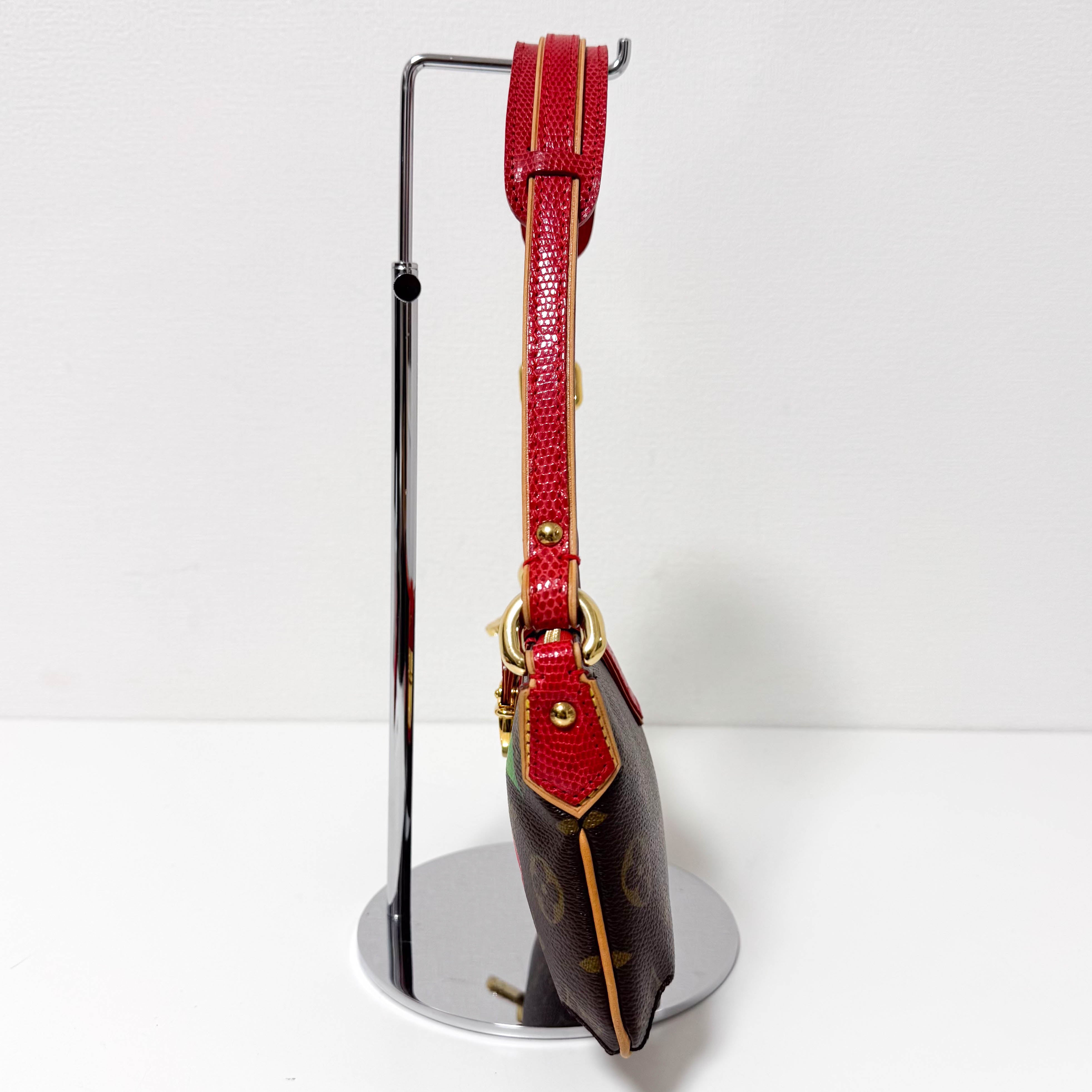 Louis Vuitton x Takashi Murakami 2005 Monogram Cherry Mon Cherie Shoulder Bag M95000