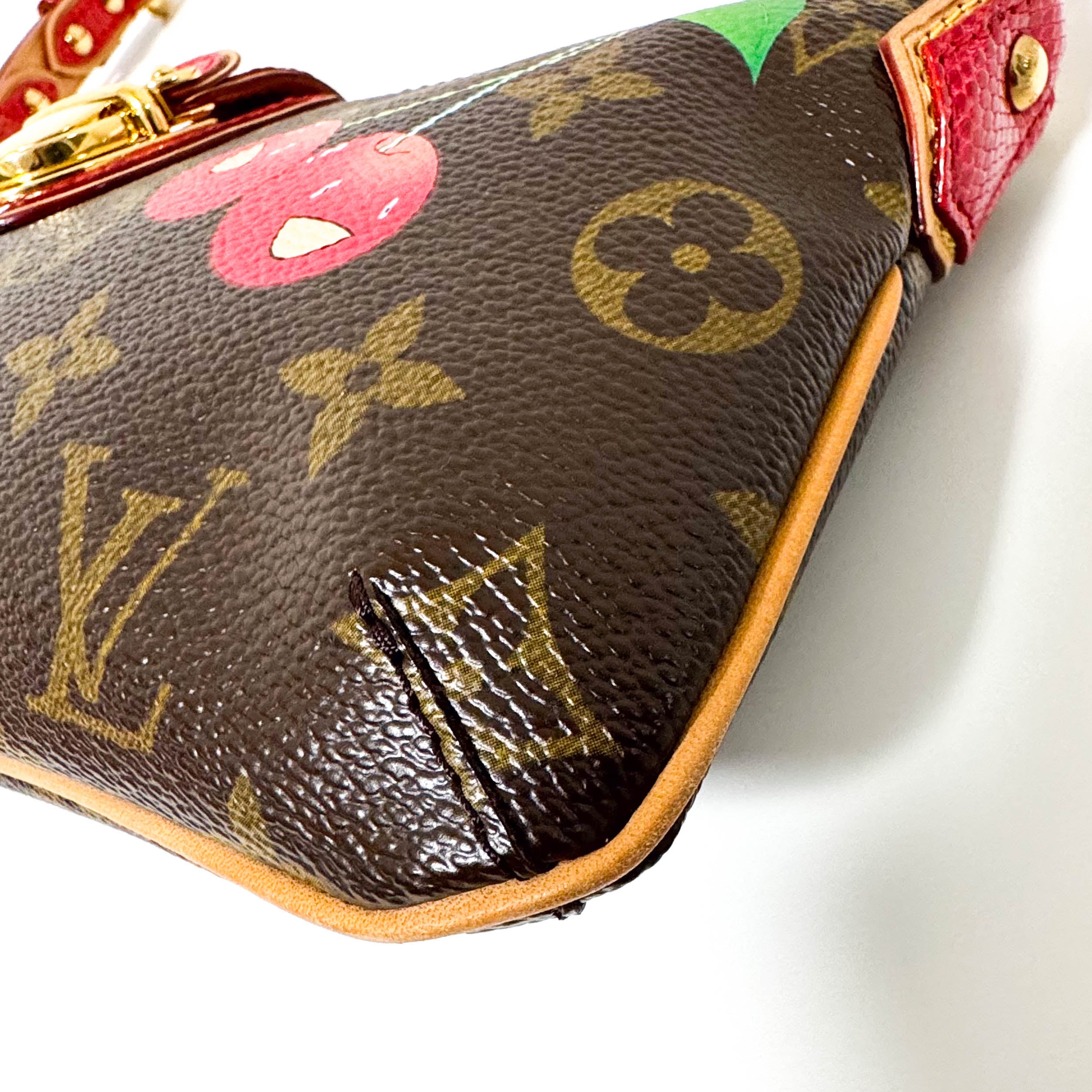 Louis Vuitton x Takashi Murakami 2005 Monogram Cherry Mon Cherie Shoulder Bag M95000
