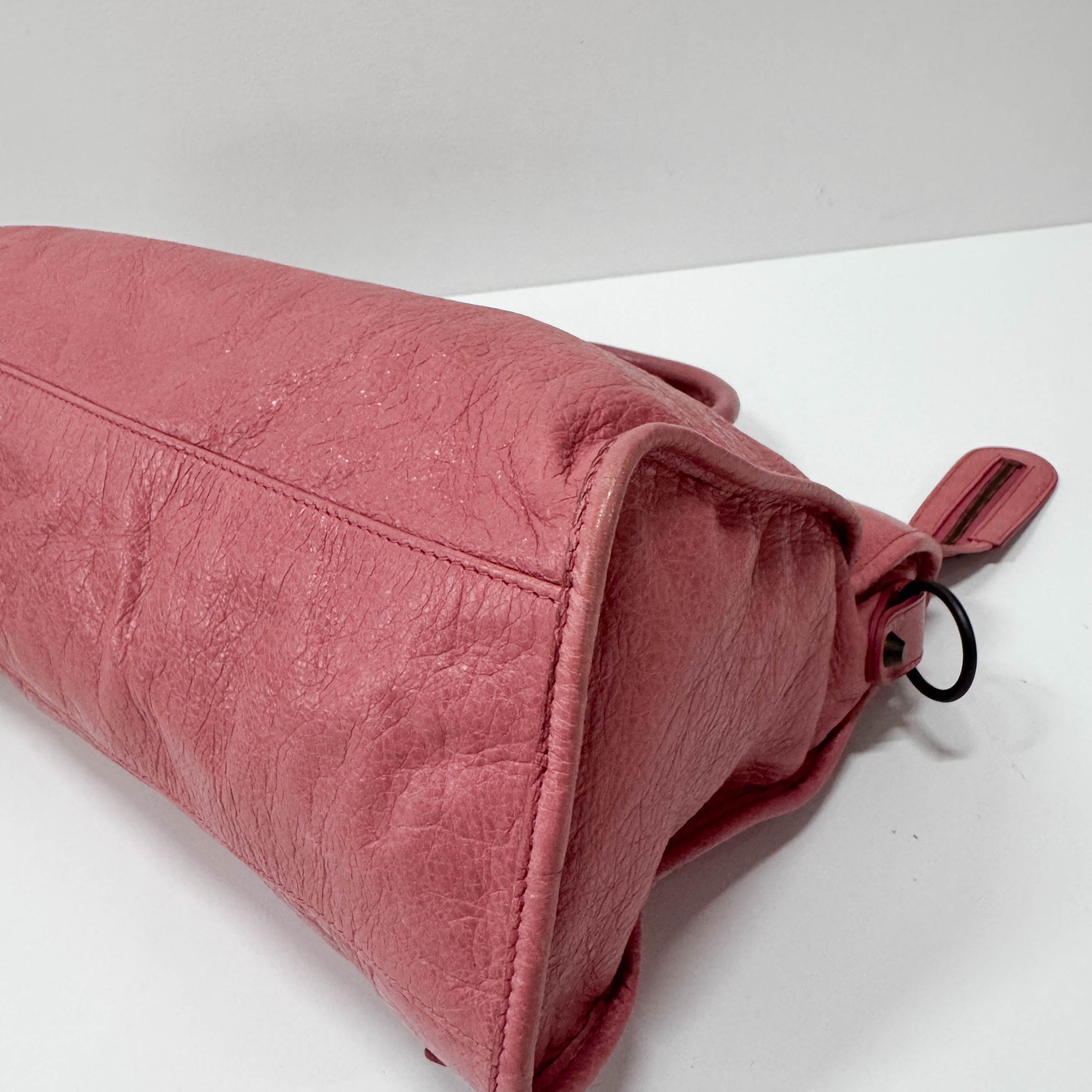 The City Pink Calfskin Leather Two Way Bag