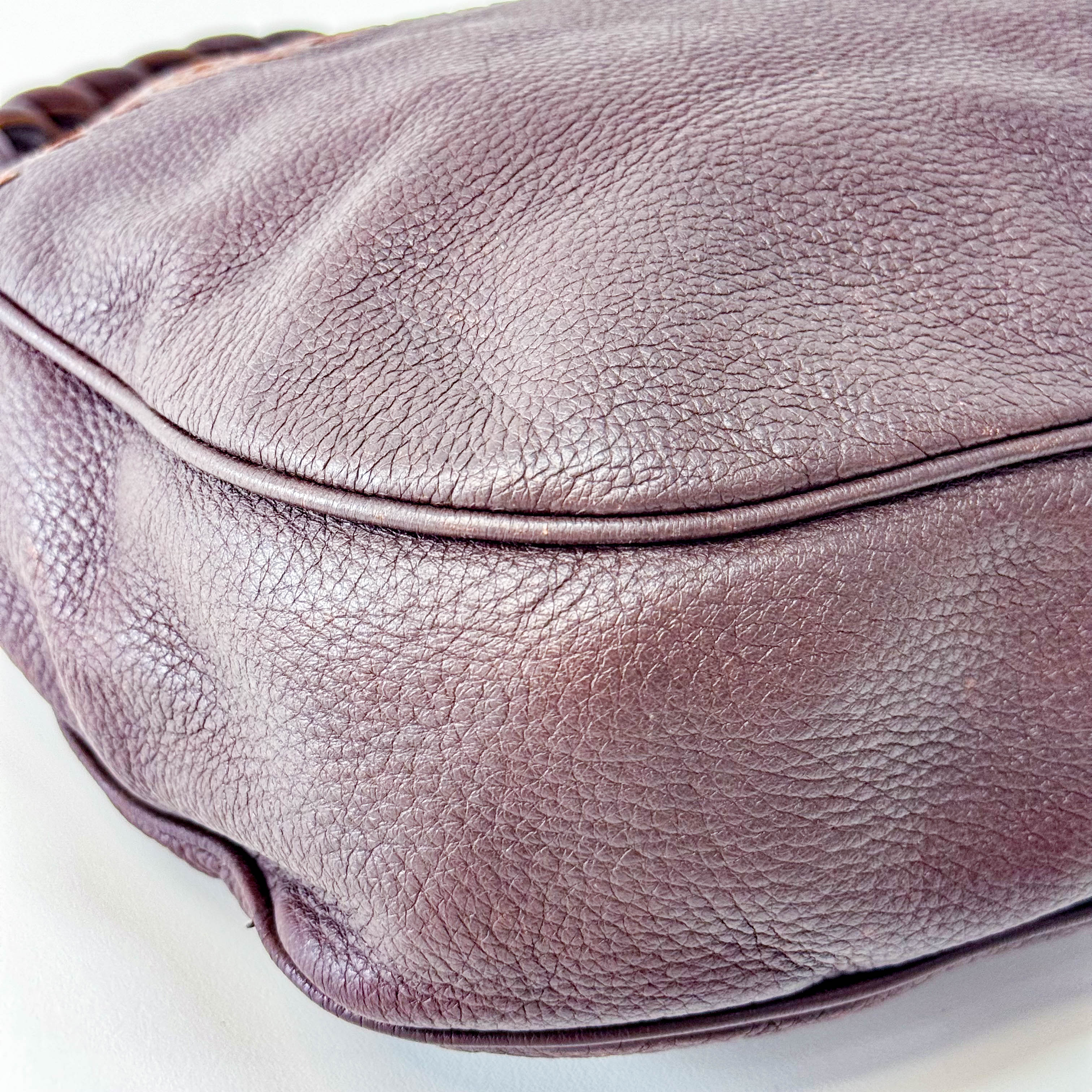 Intrecciato Brown Leather Tote Bag