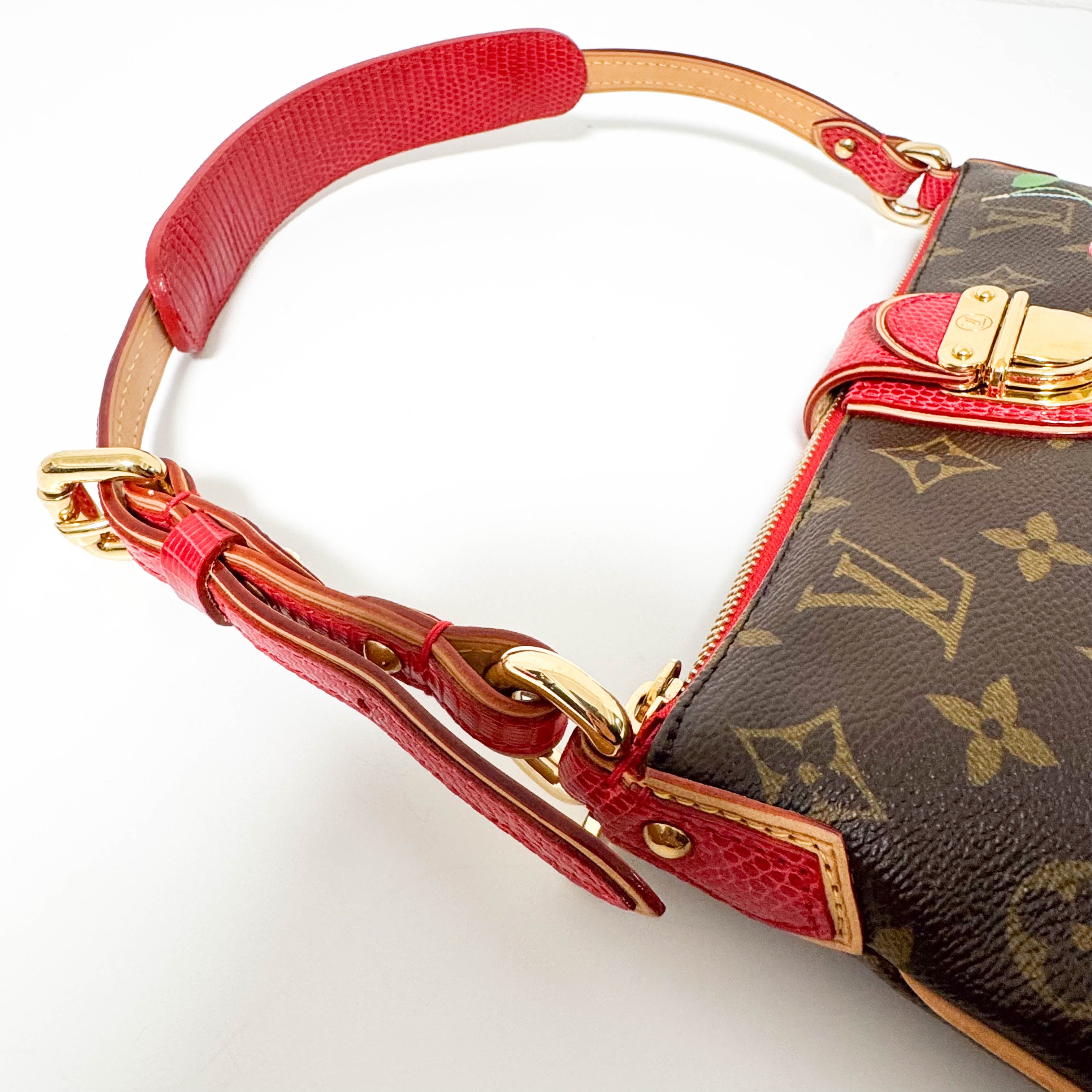 Louis Vuitton x Takashi Murakami 2005 Monogram Cherry Mon Cherie Shoulder Bag M95000
