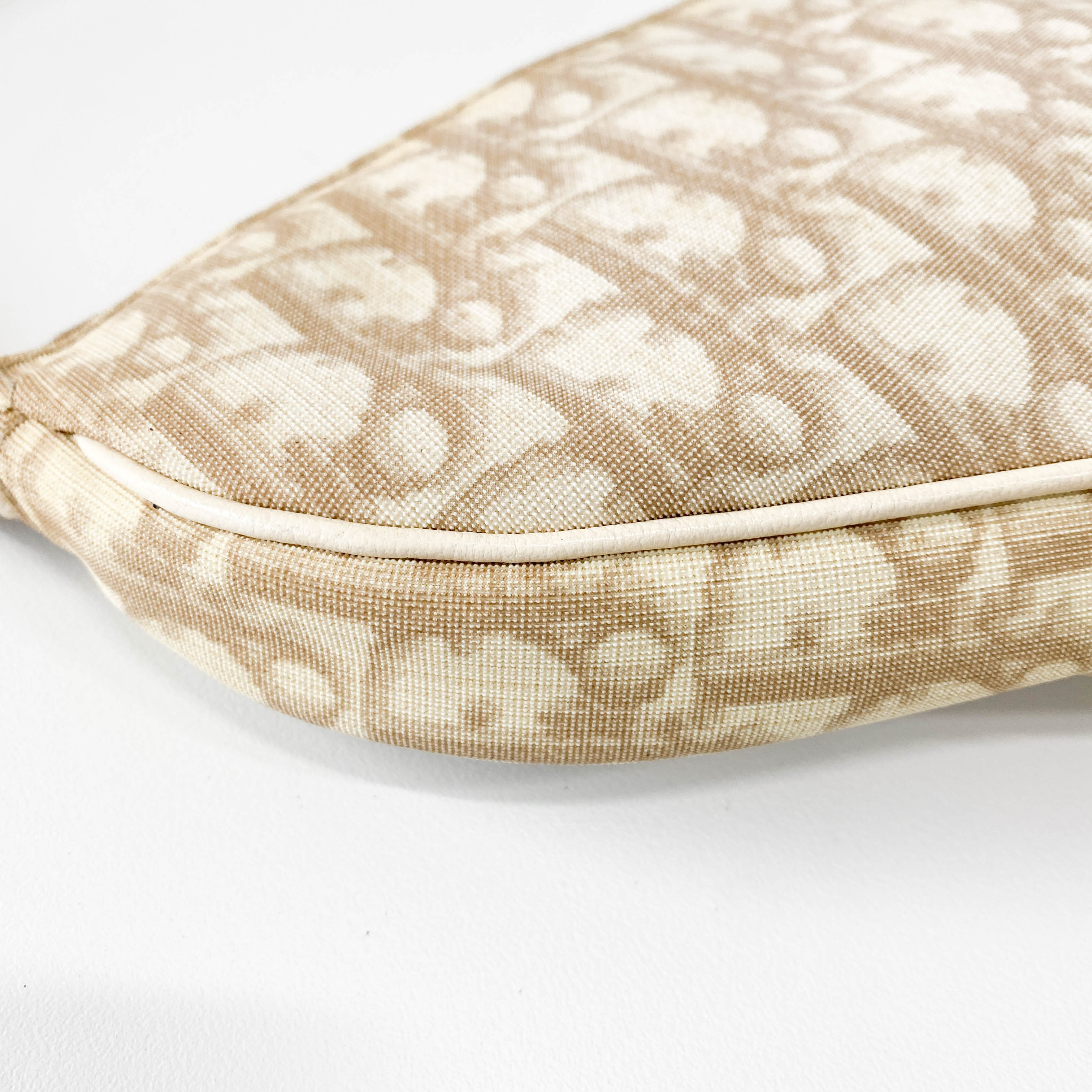 Trotter Nude Coated Canvas Red Flower Embroidery Saddle Bag