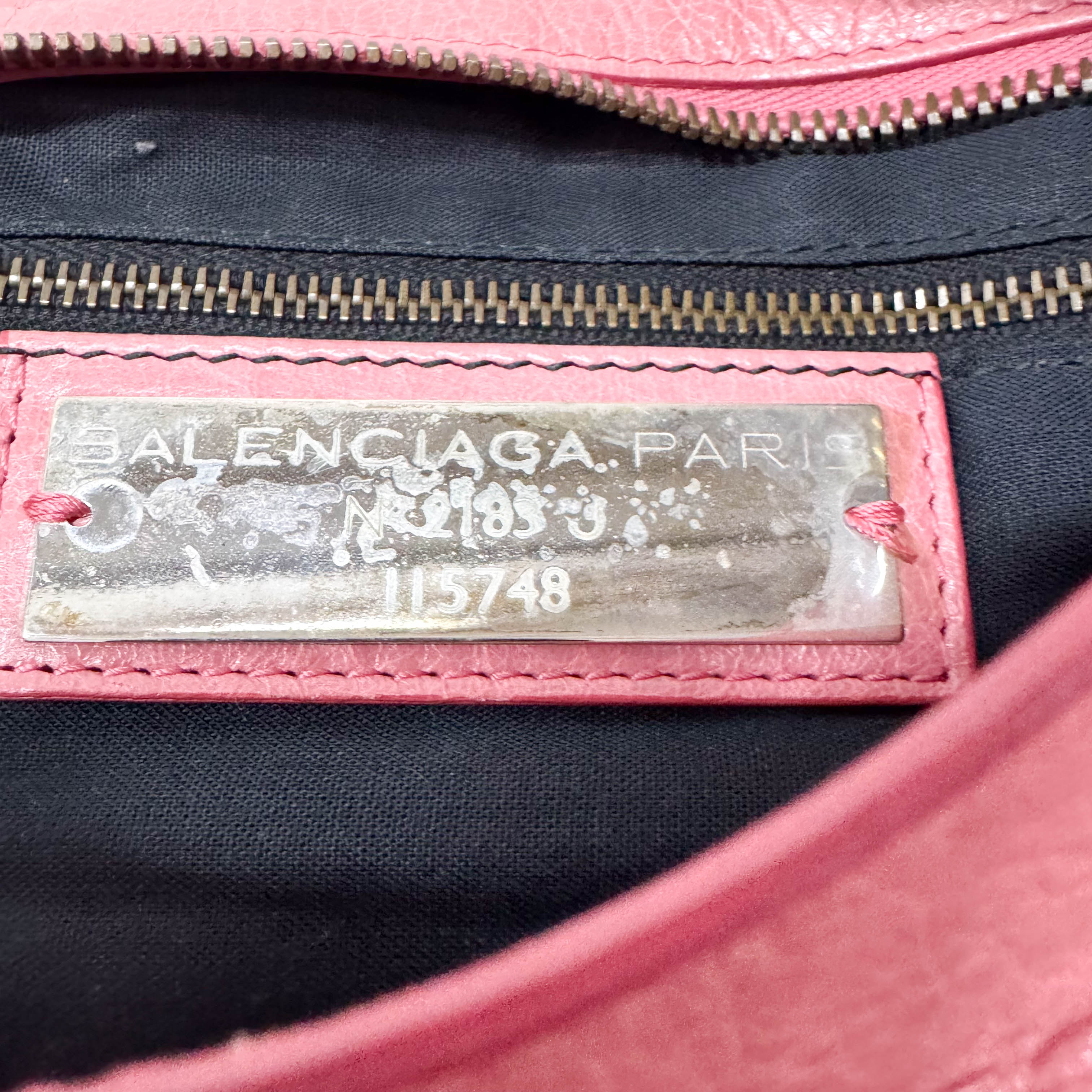 The City Pink Calfskin Leather Two Way Bag