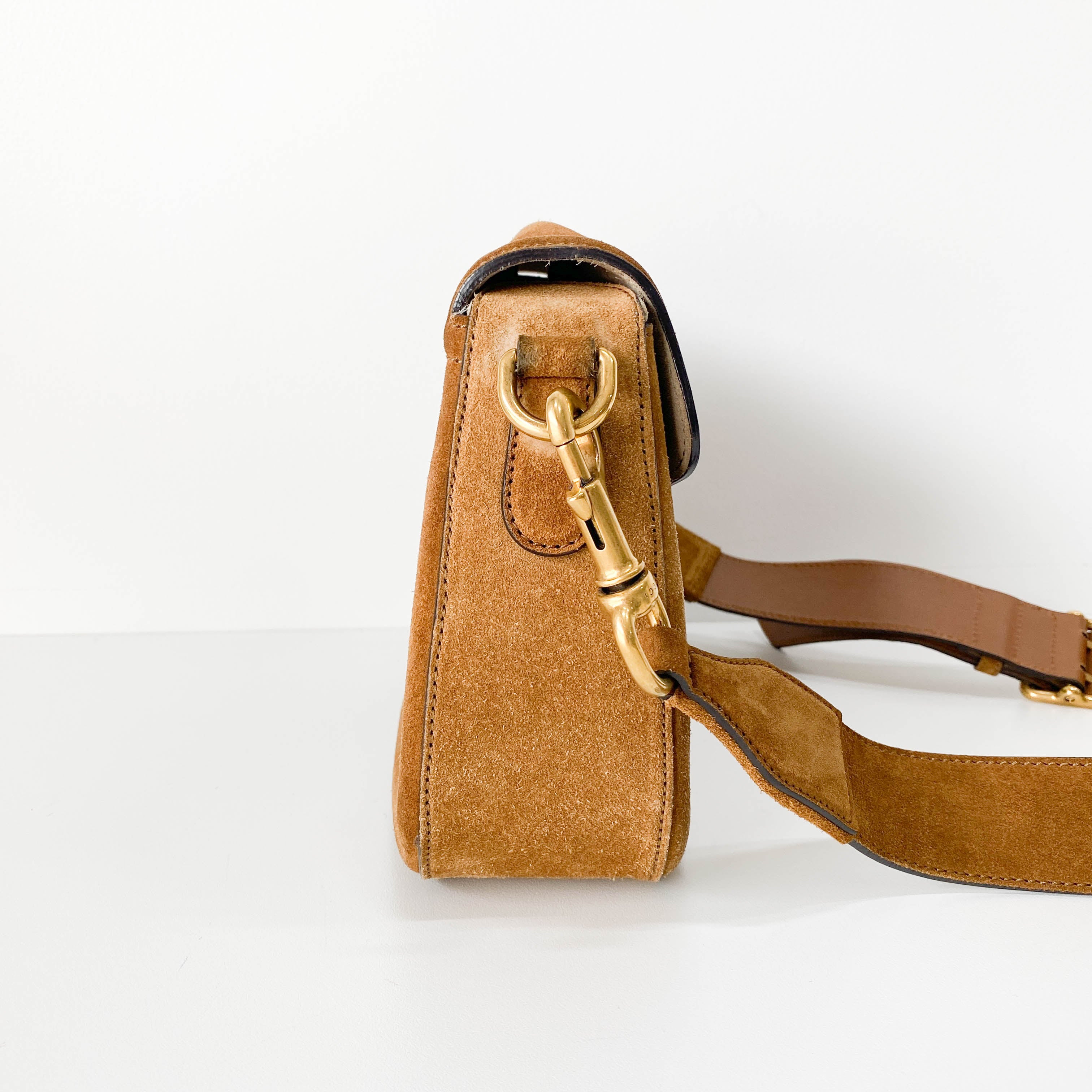 Caramel Brown Horsebit Bag