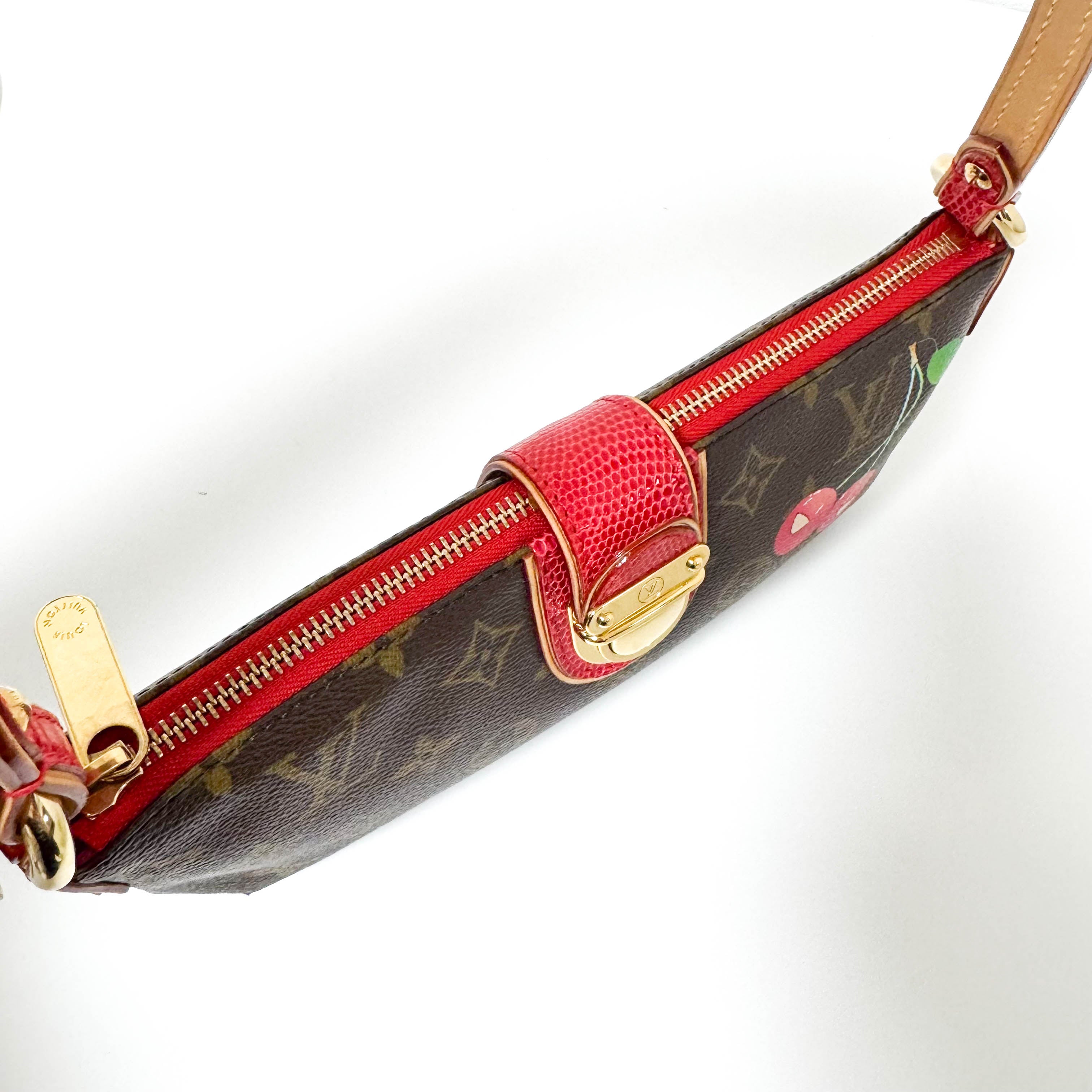 Louis Vuitton x Takashi Murakami 2005 Monogram Cherry Mon Cherie Shoulder Bag M95000