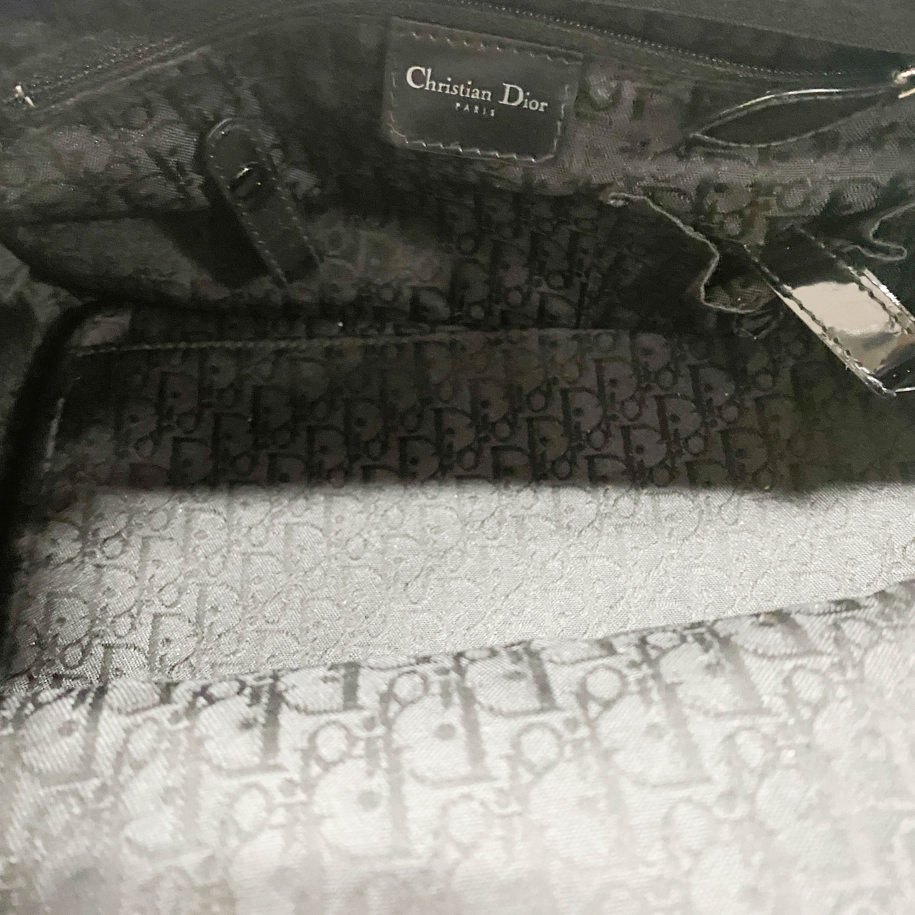 Gambler Dice Leopard Print Canvas & Embossed Leather Handbag