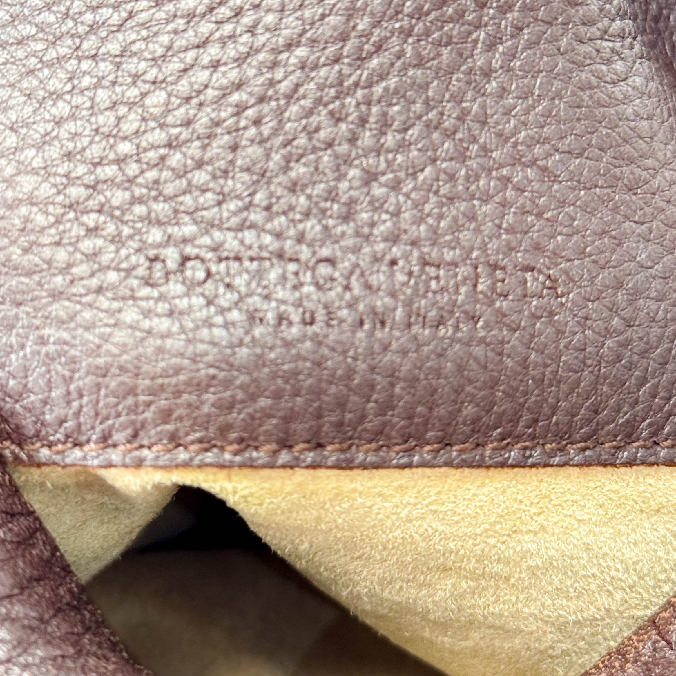 Intrecciato Brown Leather Tote Bag