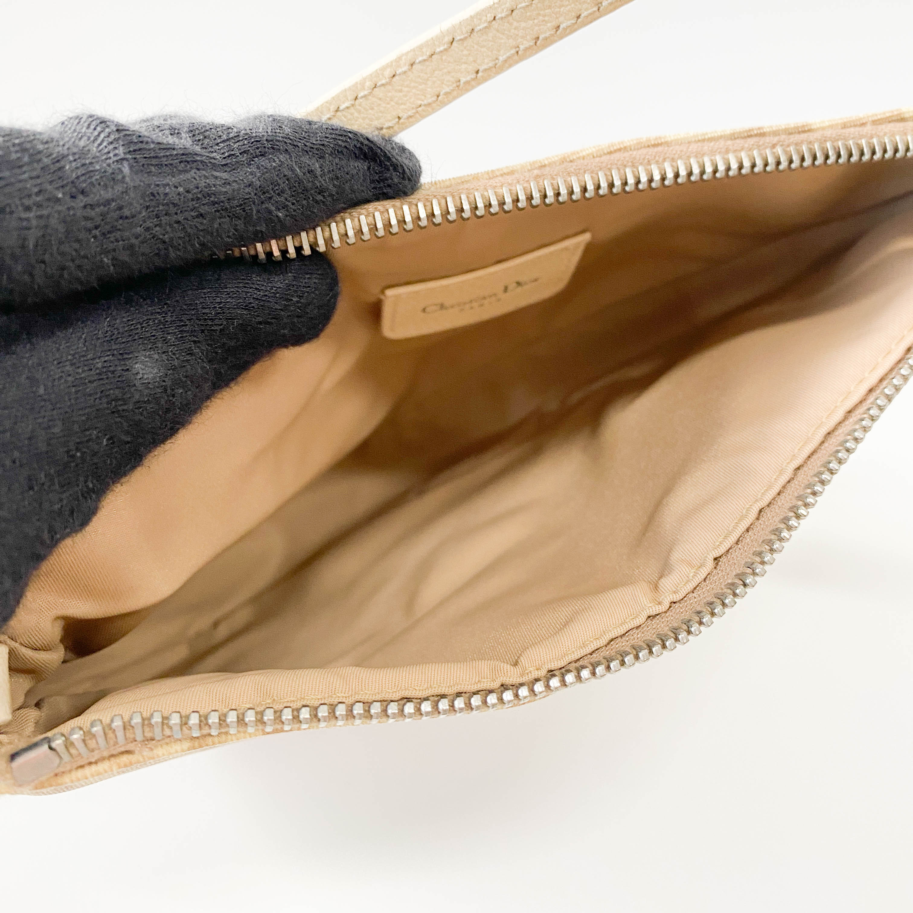 Trotter Nude Coated Canvas Red Flower Embroidery Saddle Bag