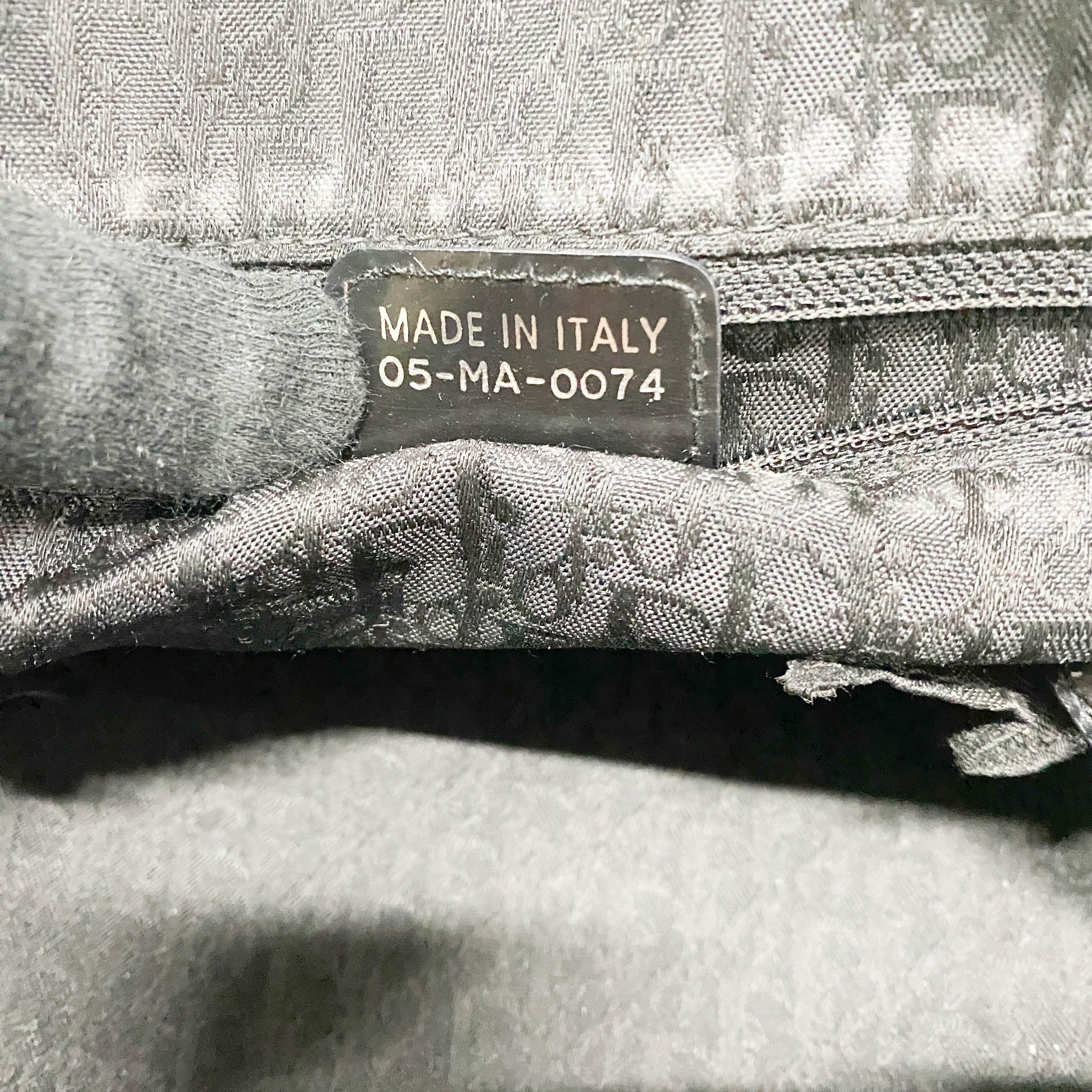 Gambler Dice Leopard Print Canvas & Embossed Leather Handbag