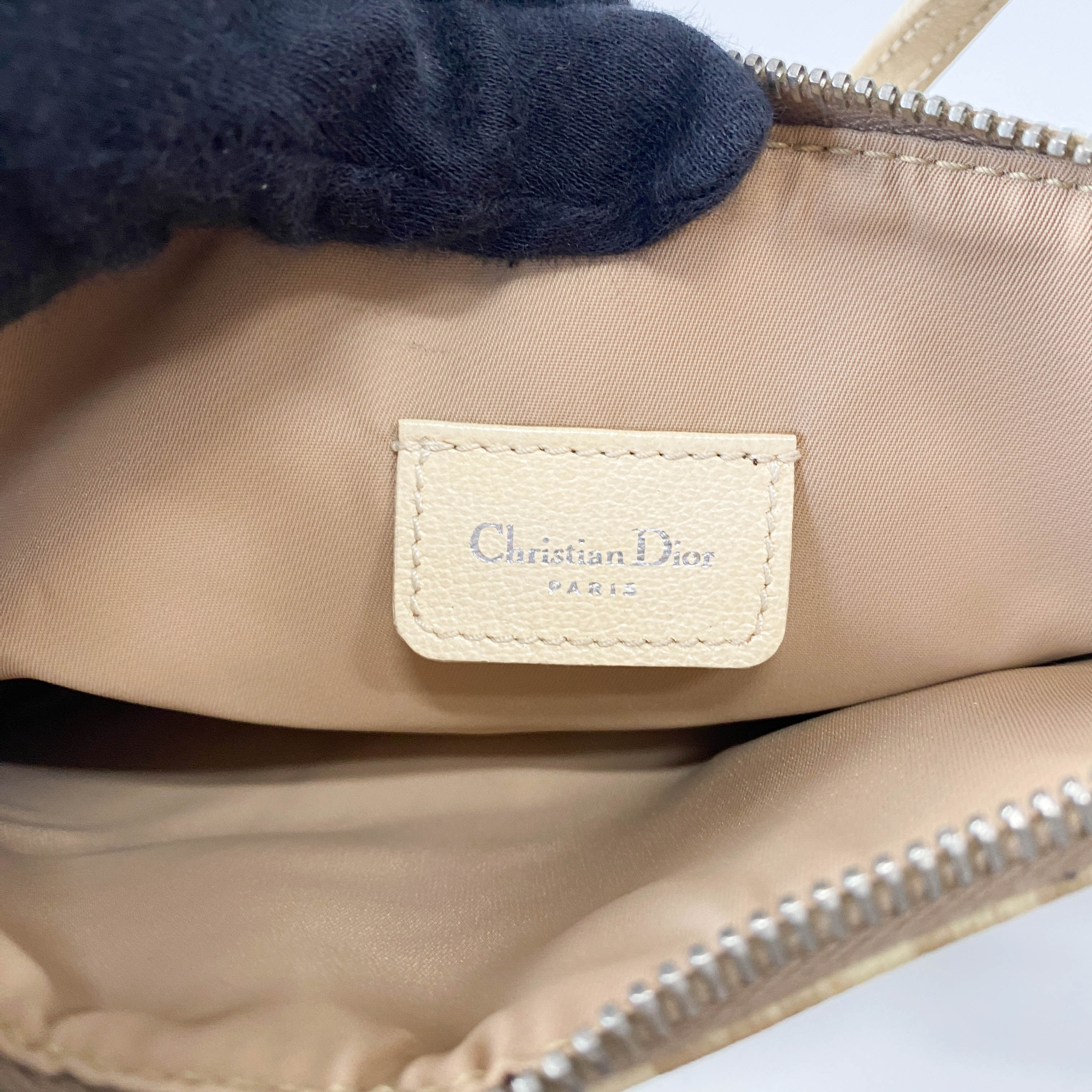 Trotter Nude Coated Canvas Red Flower Embroidery Saddle Bag