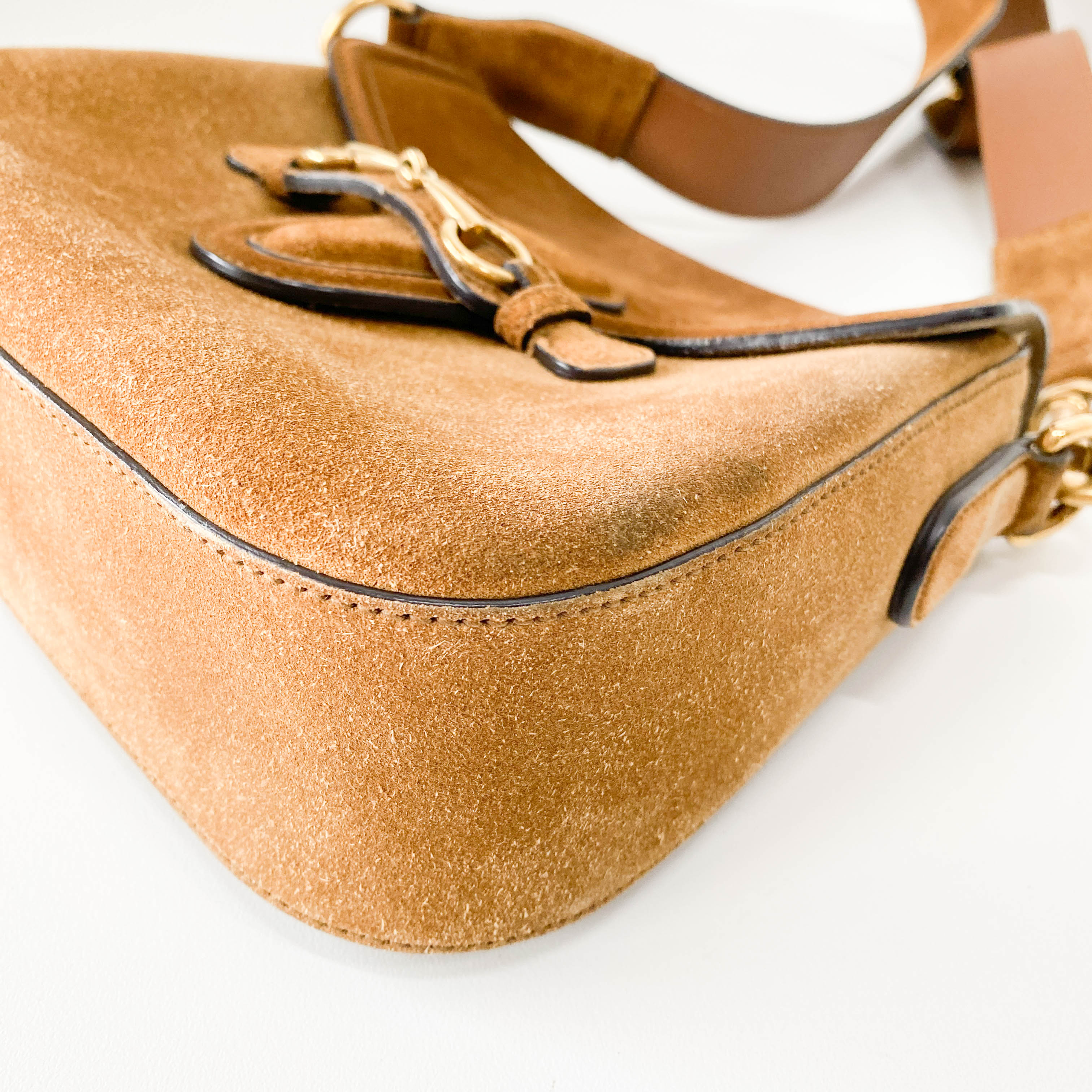 Caramel Brown Horsebit Bag