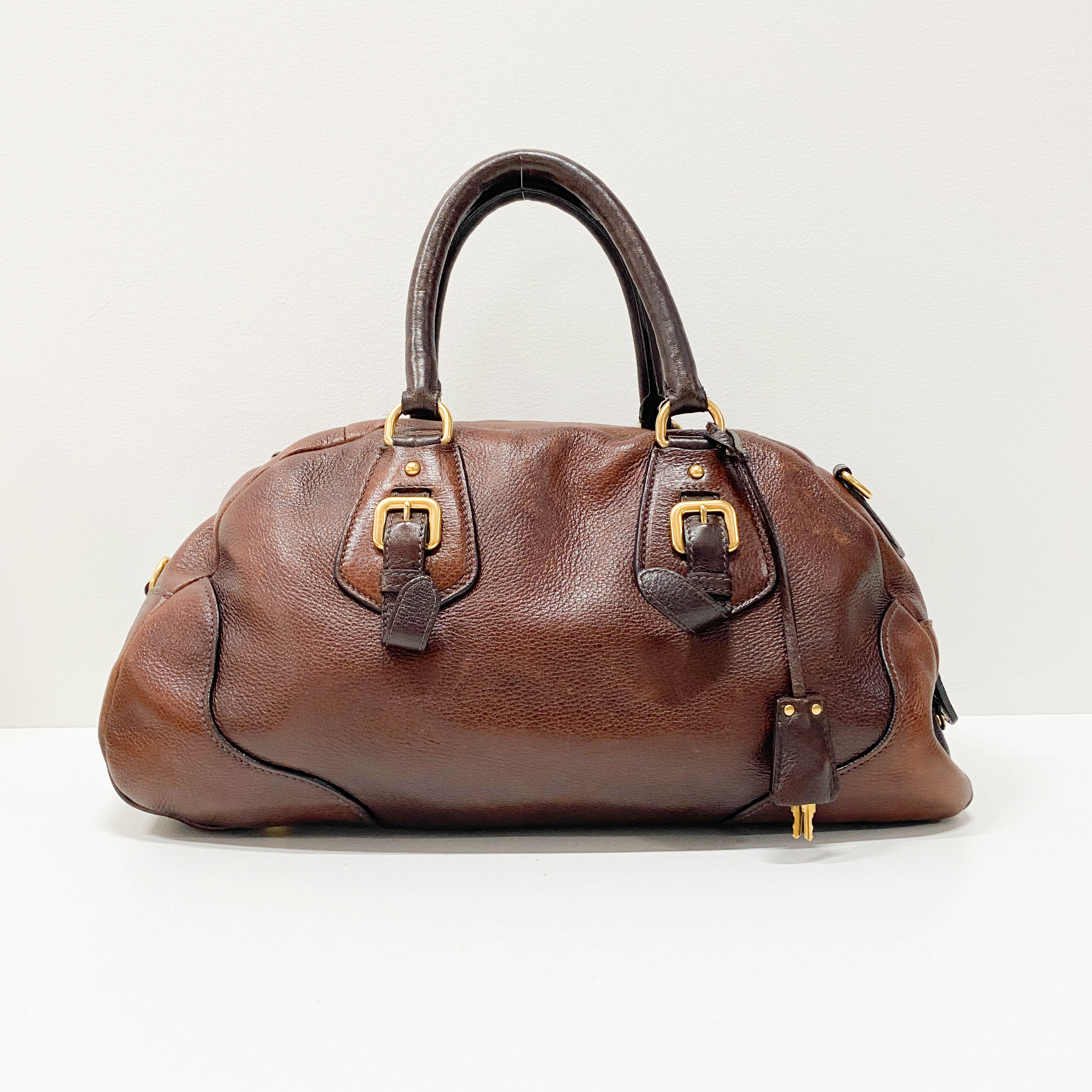 Brown Leather Handle Bag