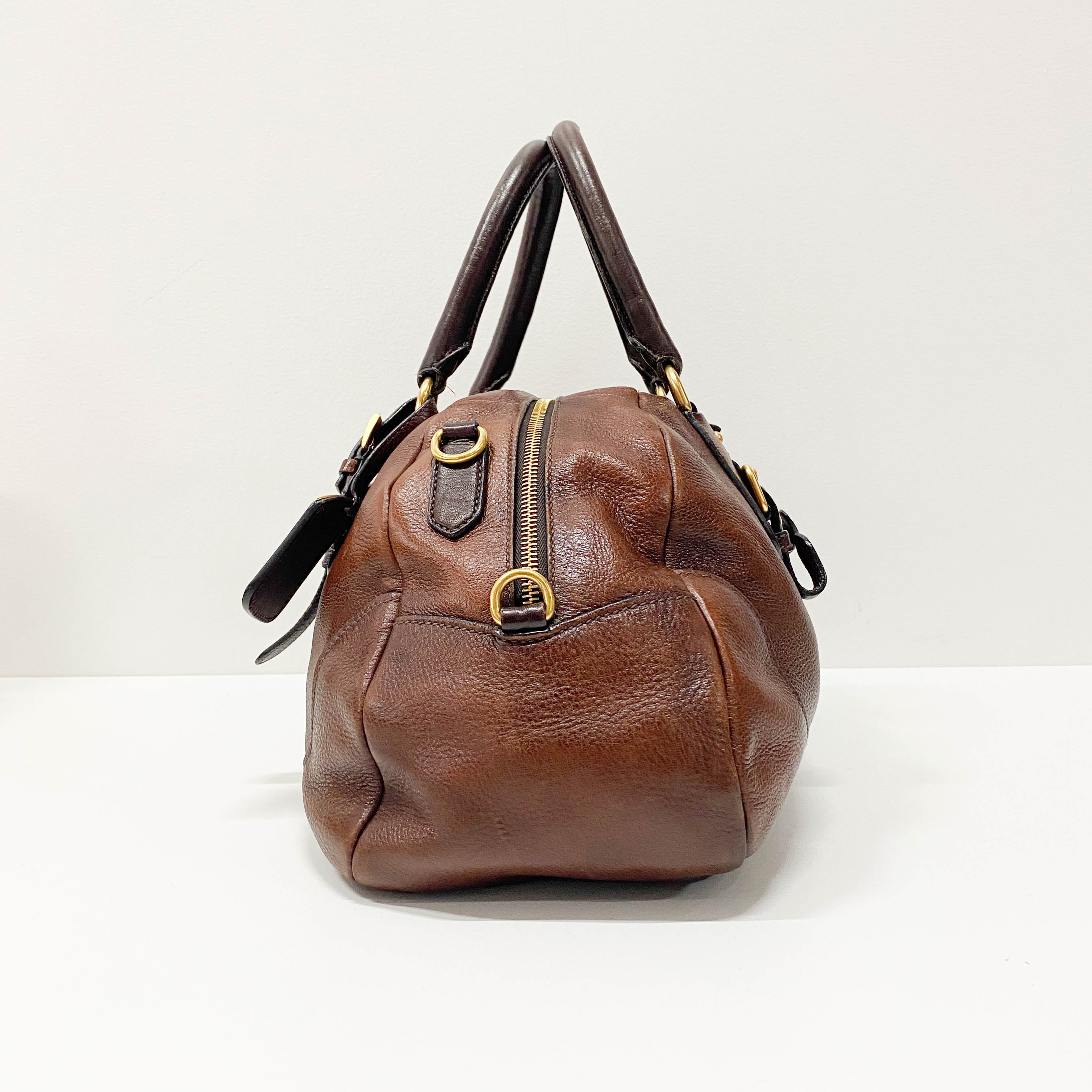 Brown Leather Handle Bag