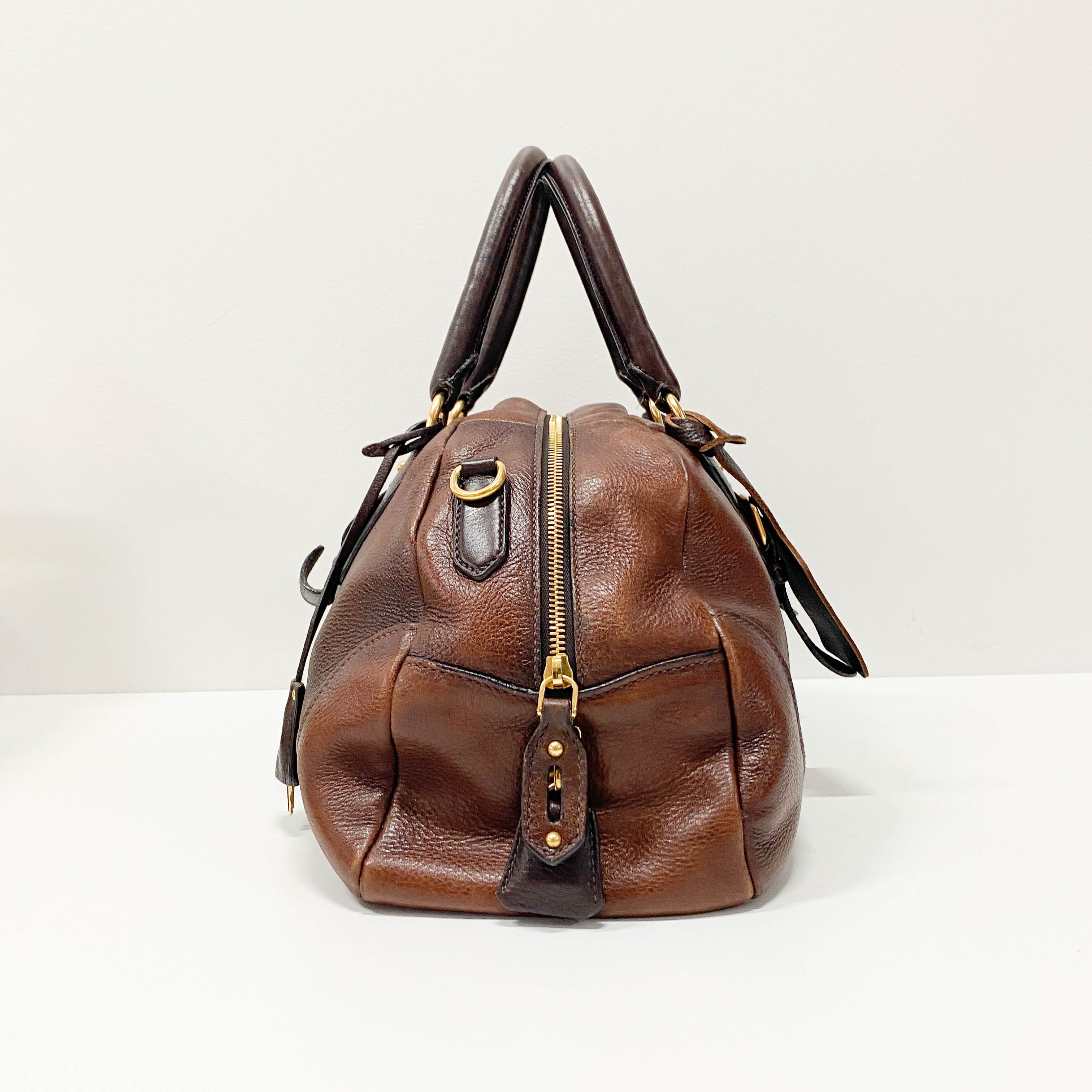 Brown Leather Handle Bag