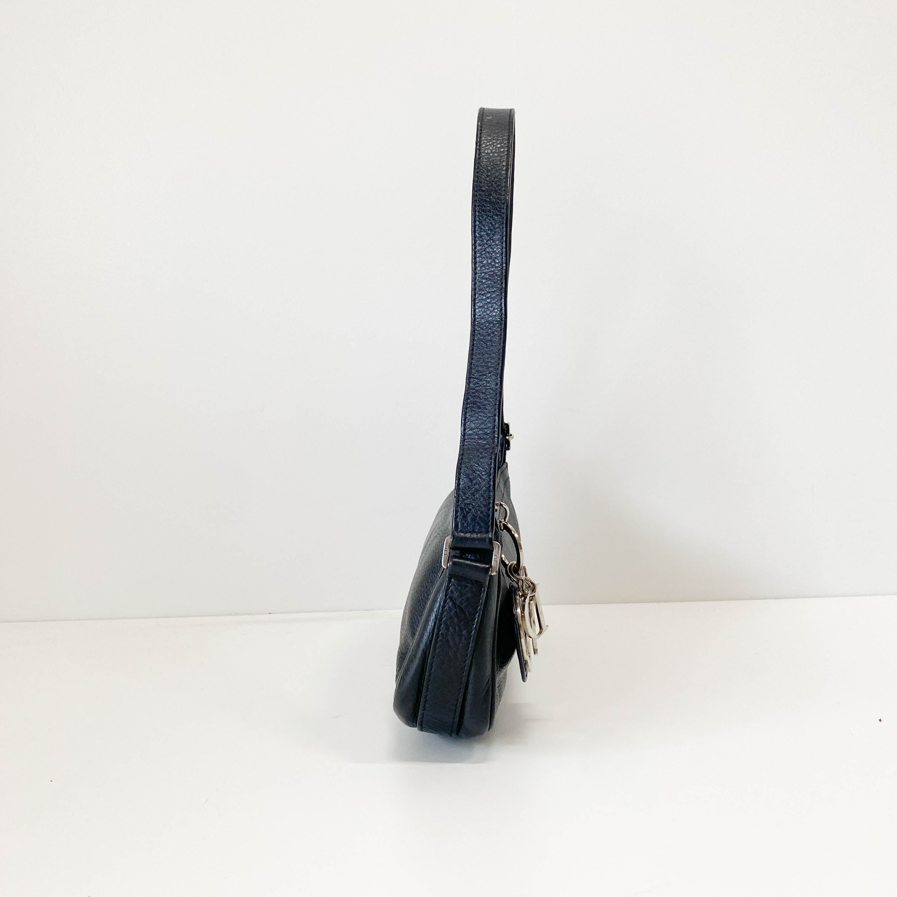 Black Leather with Charm Bag