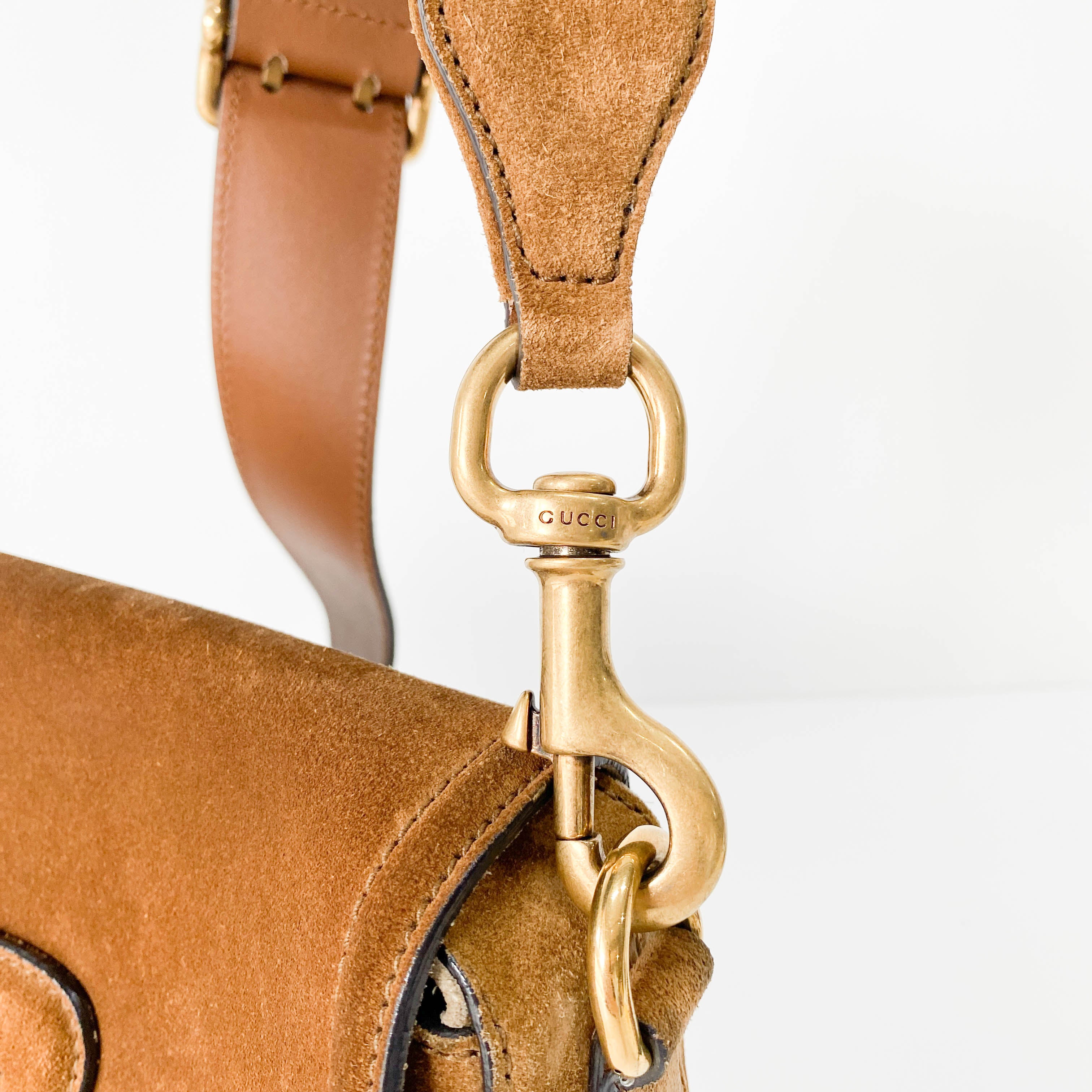 Caramel Brown Horsebit Bag