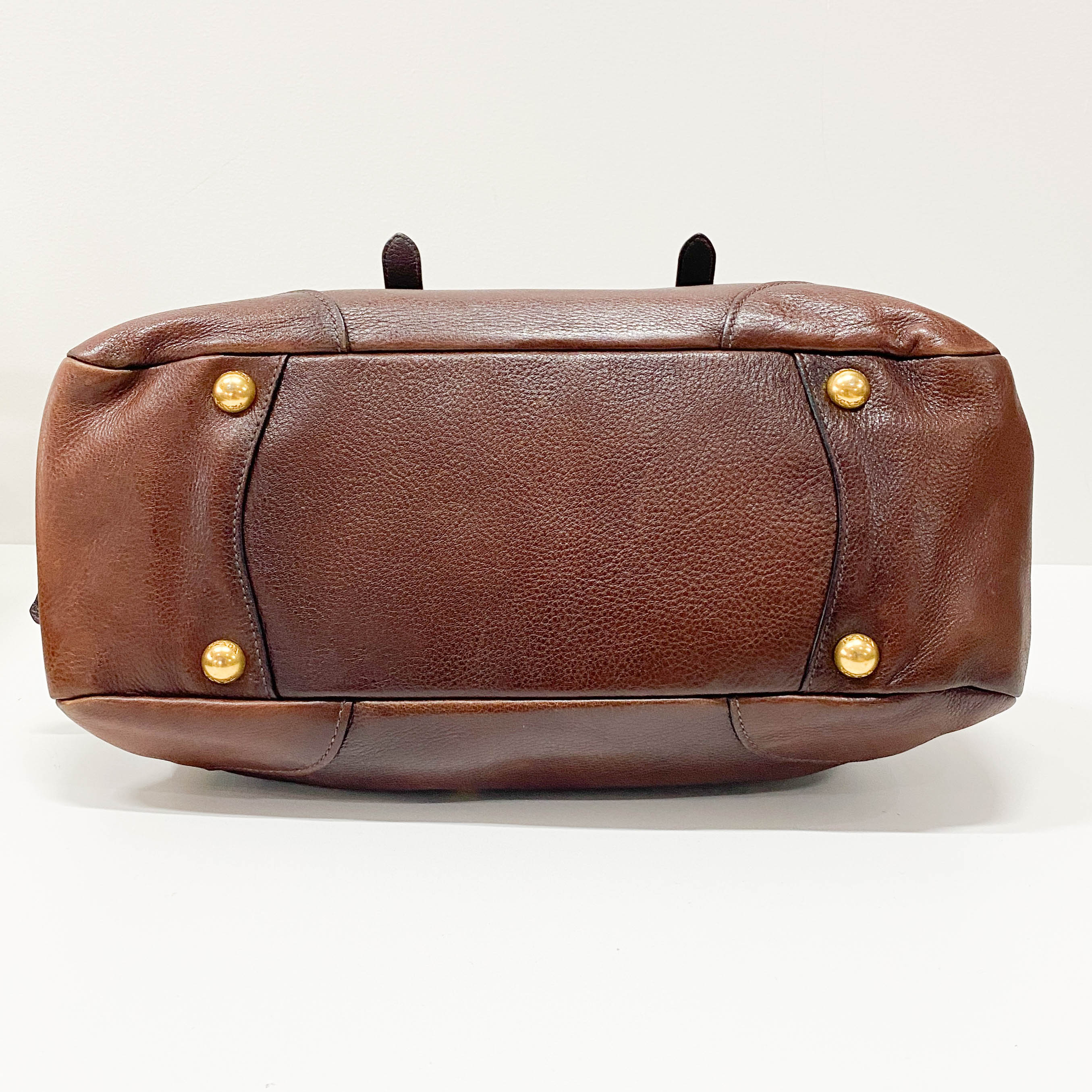 Brown Leather Handle Bag