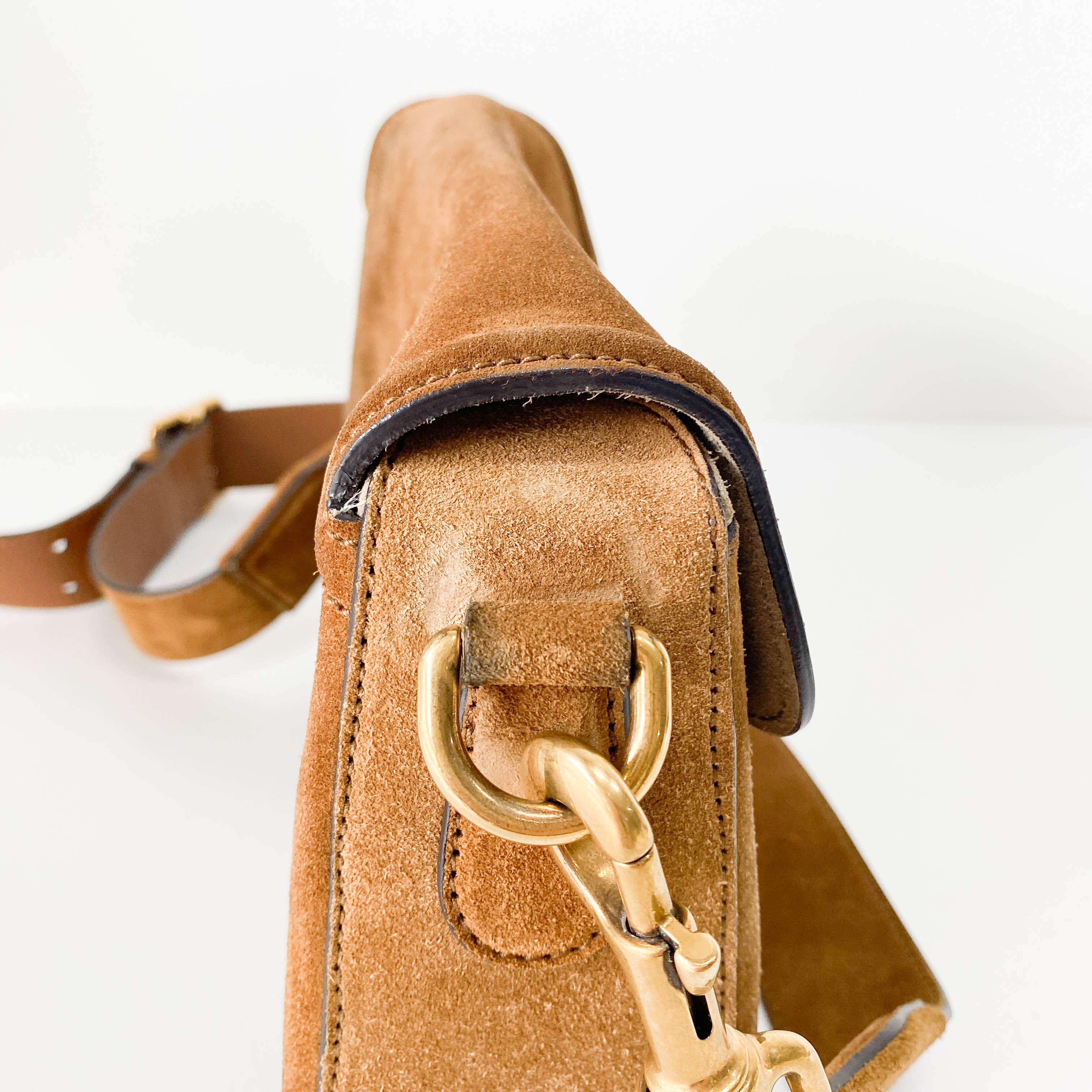 Caramel Brown Horsebit Bag