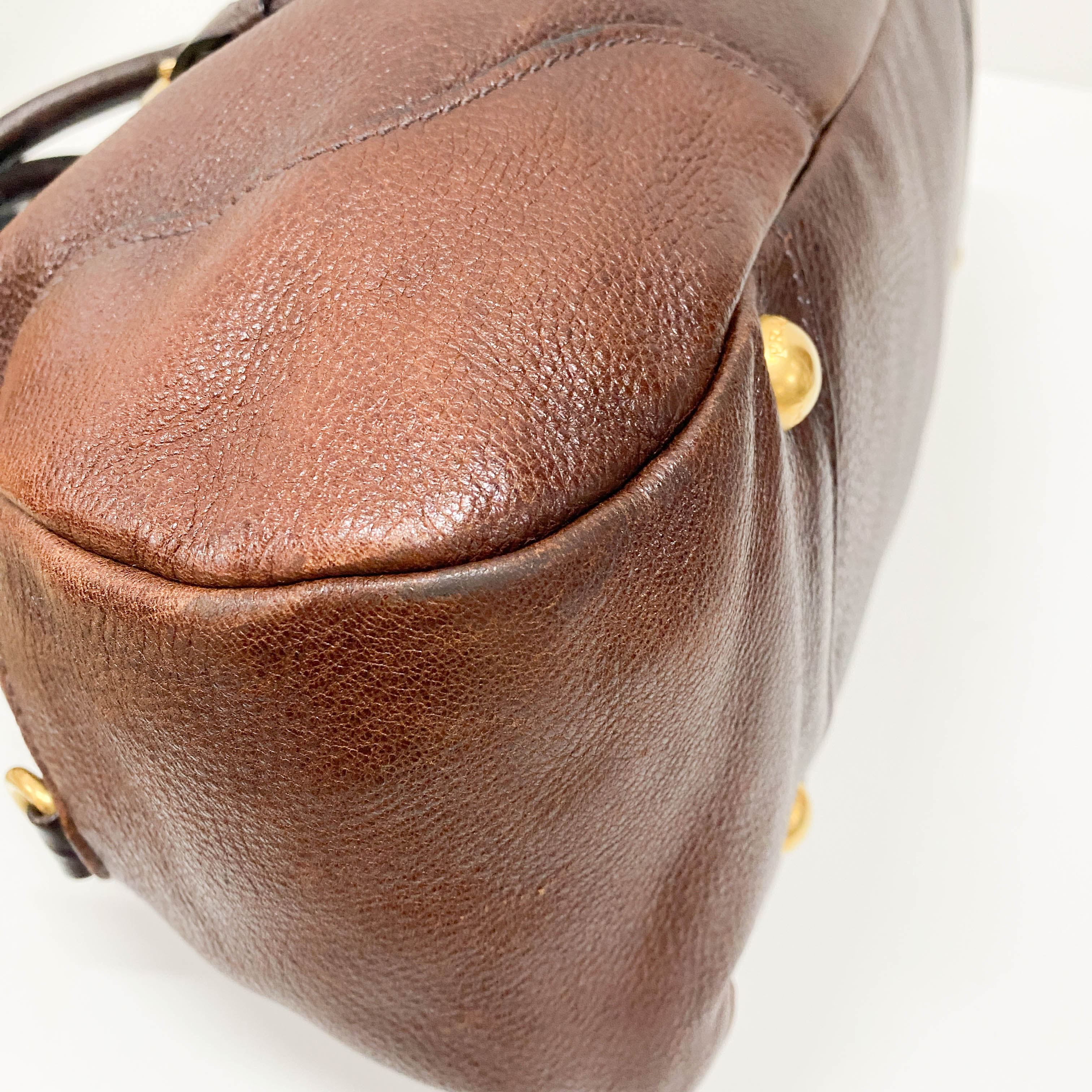 Brown Leather Handle Bag