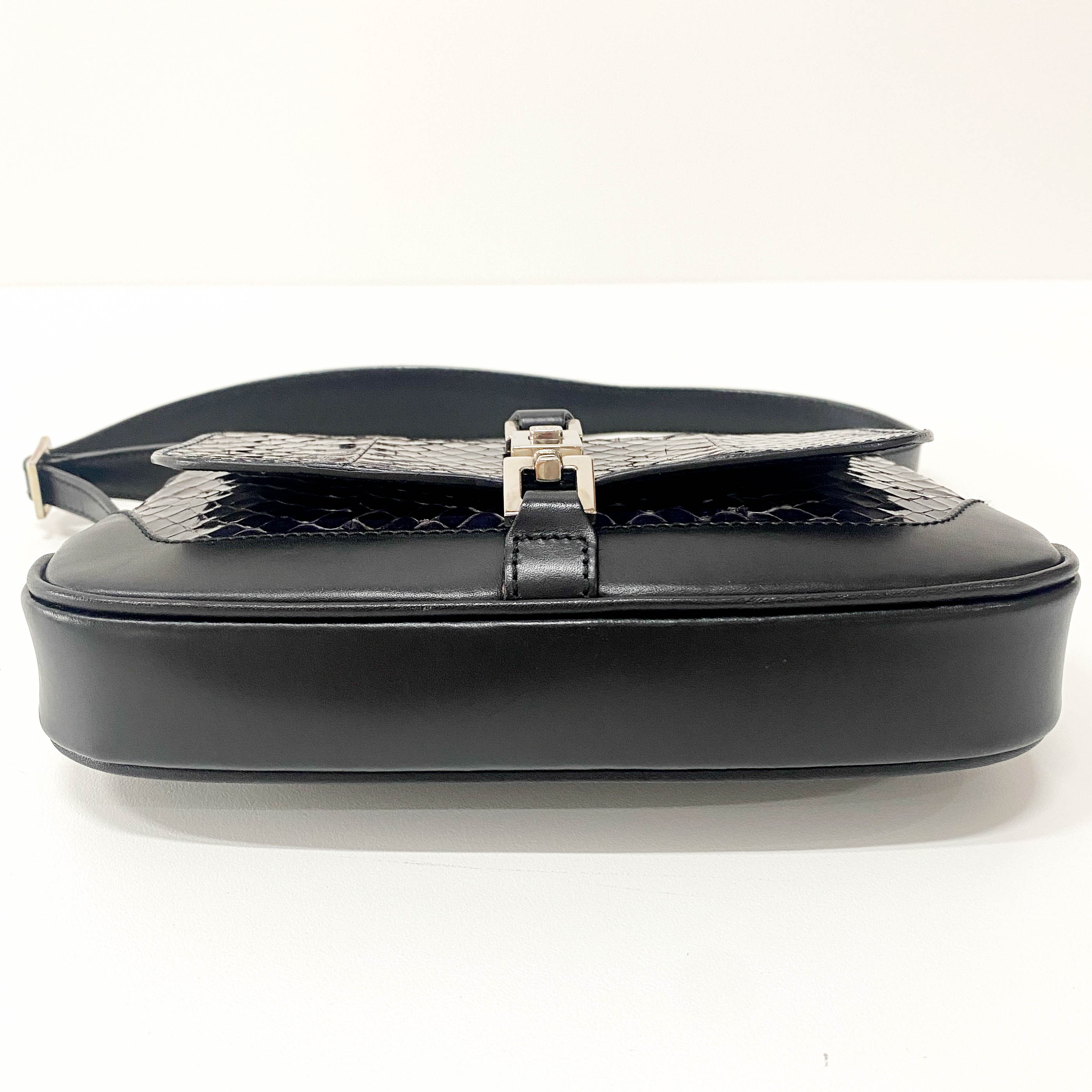 Mini Jackie Black Leather Shoulder Bag