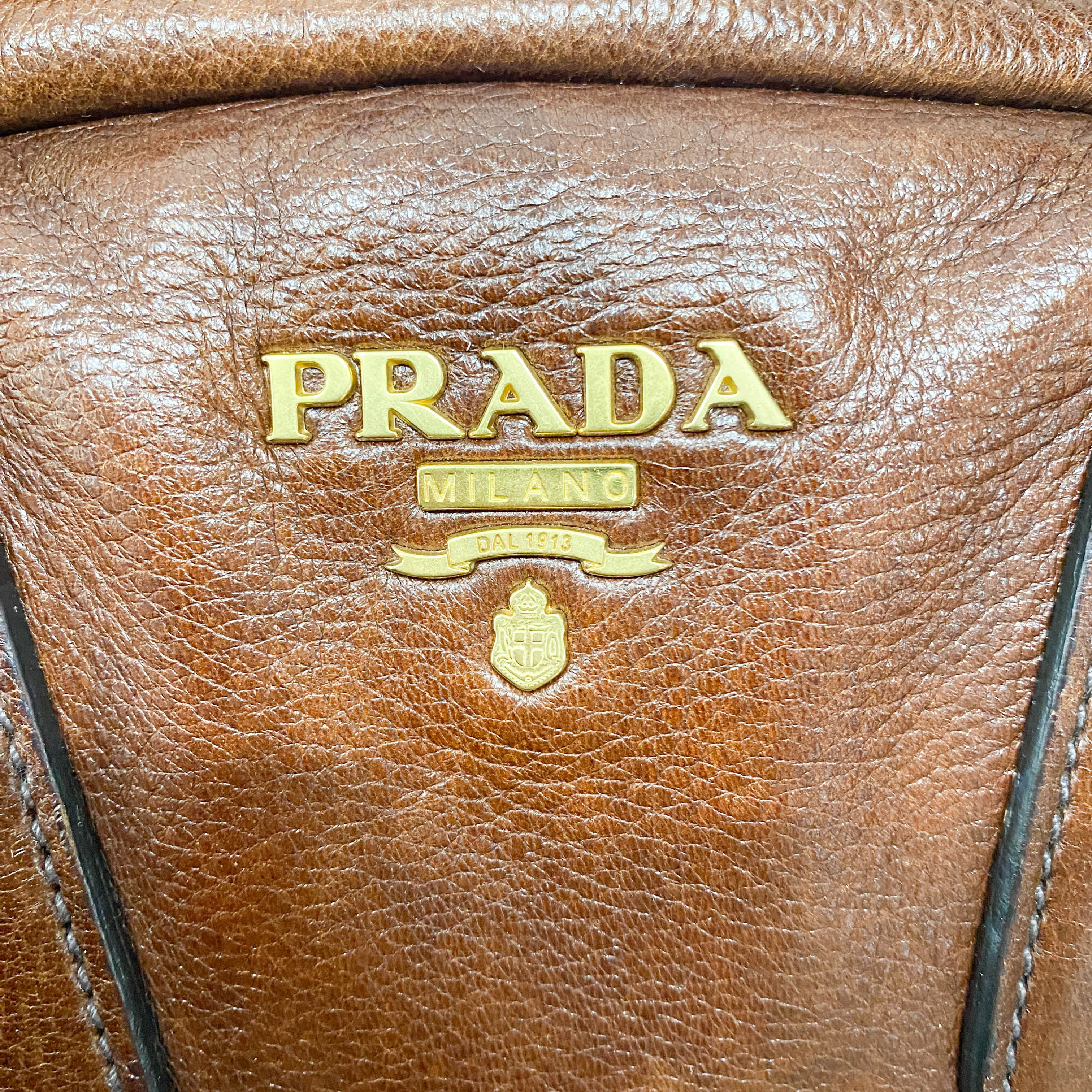 Brown Leather Handle Bag