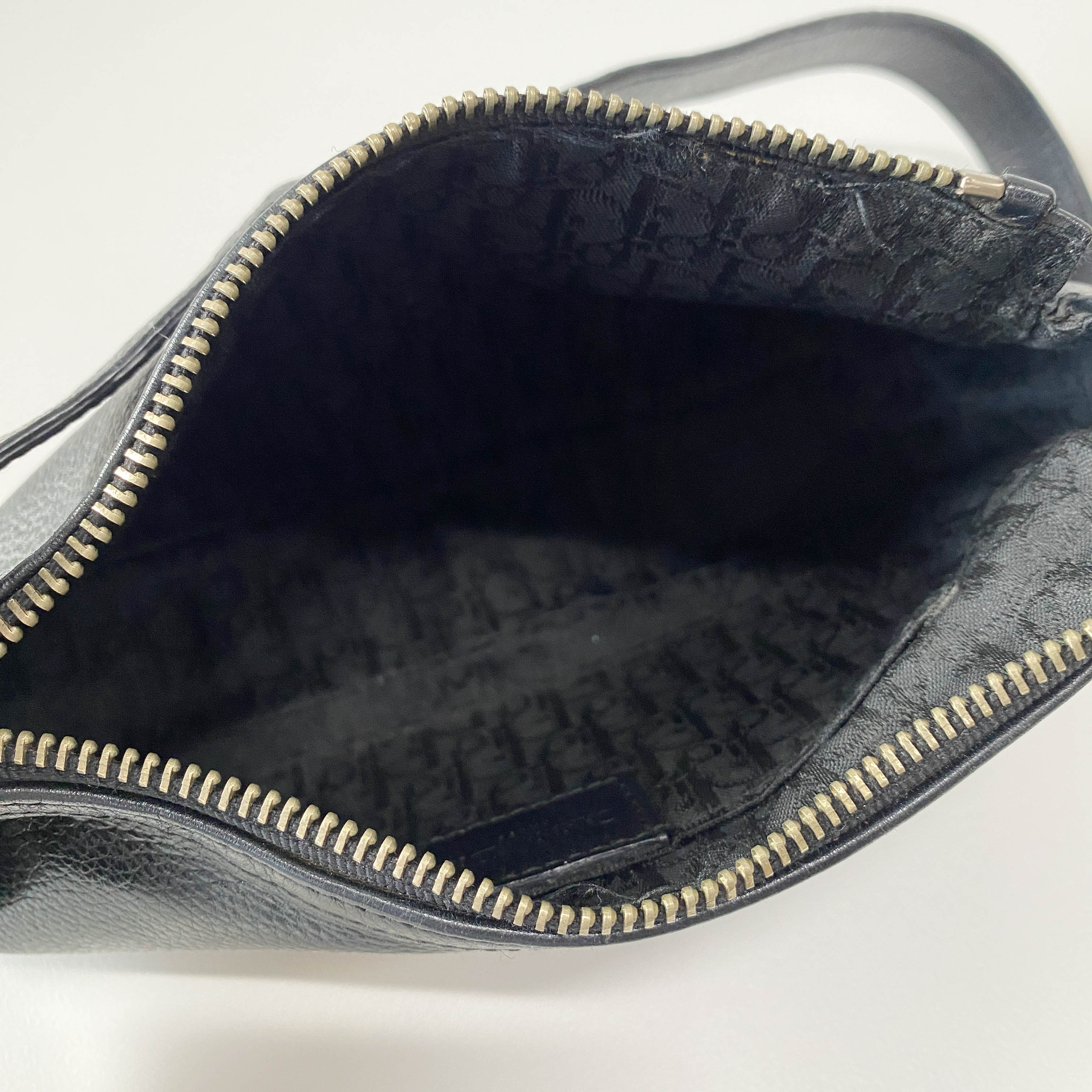 Black Leather with Charm Bag