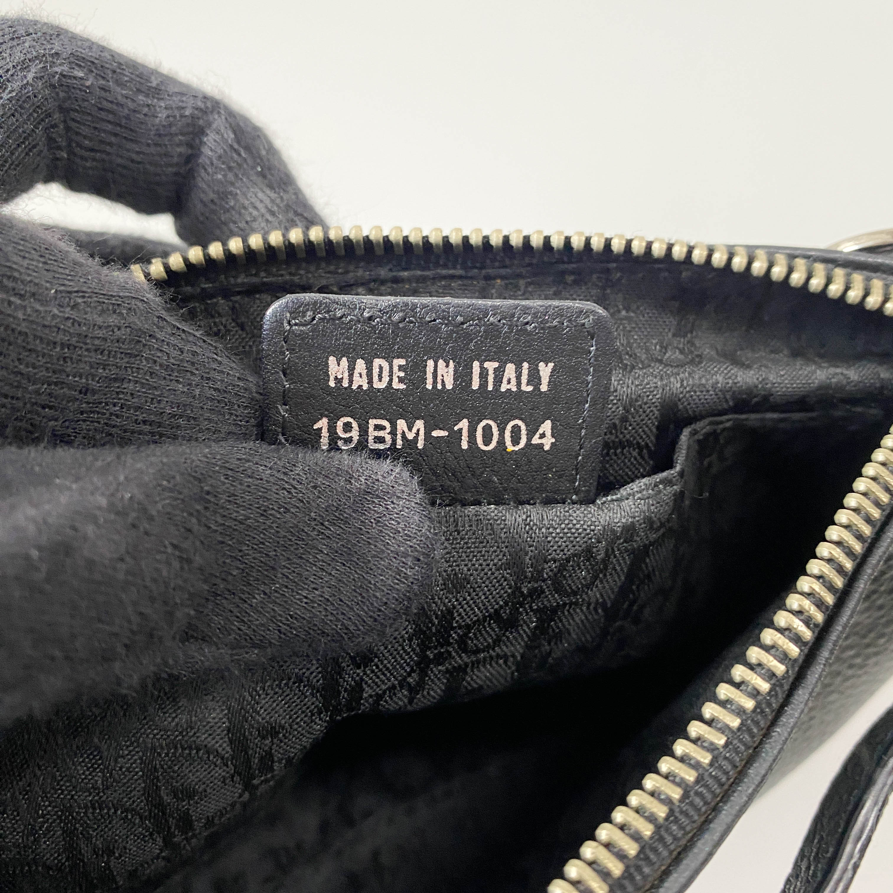 Black Leather with Charm Bag