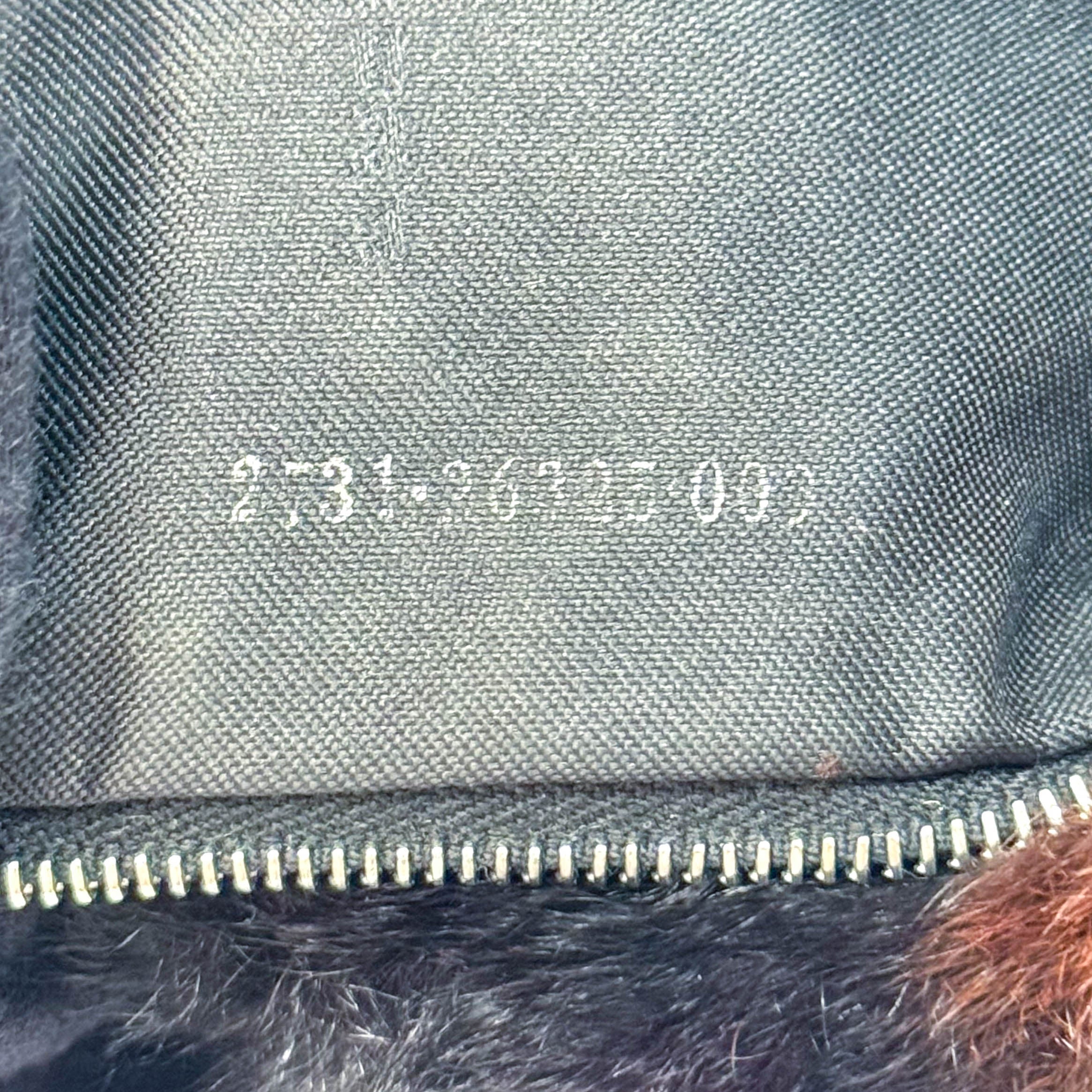 Mamma Baguette Red Multicolor Fur Shoulder Bag