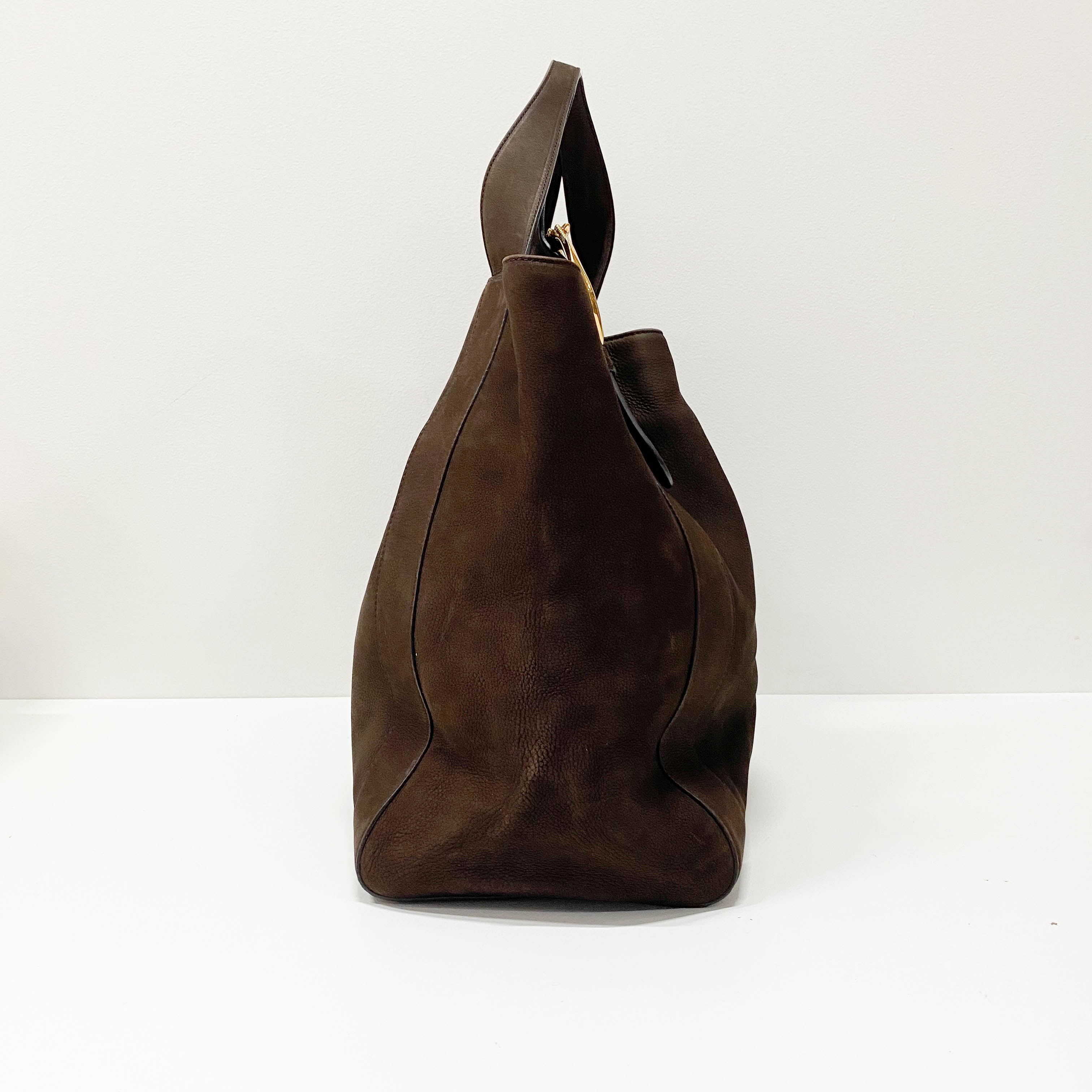 Horsebit Brown Leather Totes