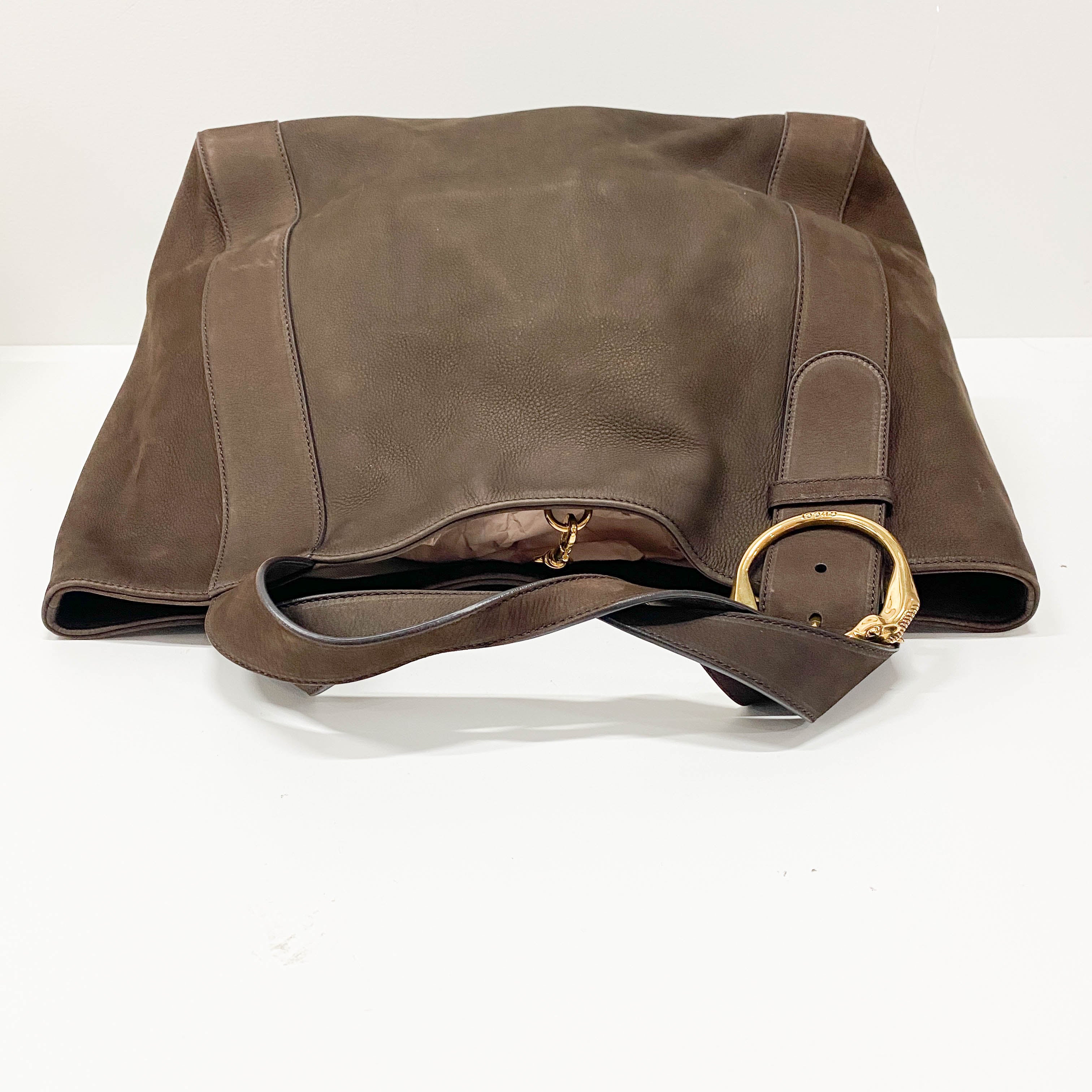 Horsebit Brown Leather Totes