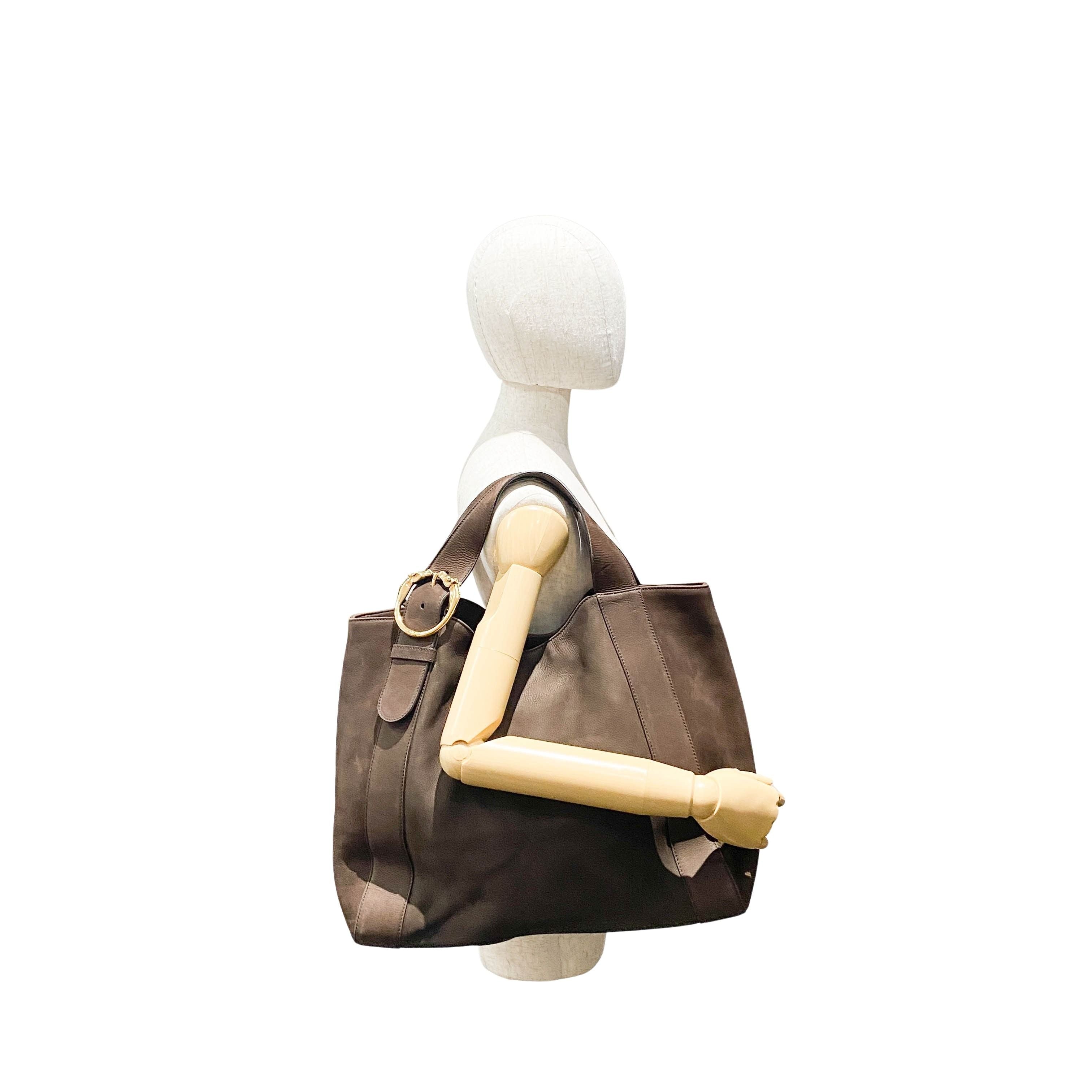 Horsebit Brown Leather Totes