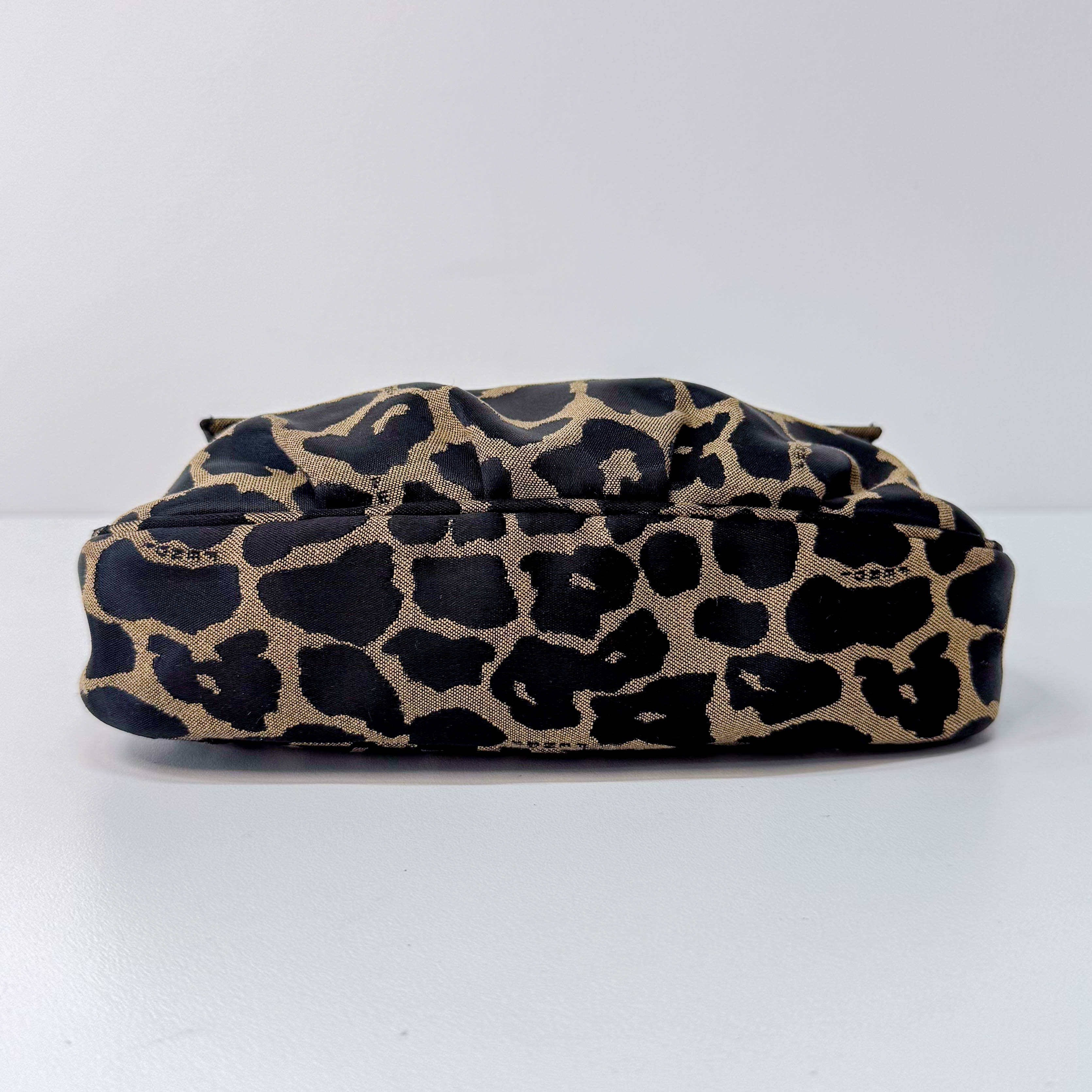 Mini Mamma Baguette Satin Leopard Print